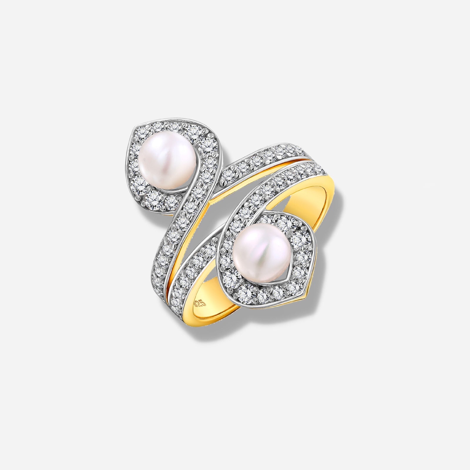 925 STERLING SILVER RING WITH FRESHWATER PEARL