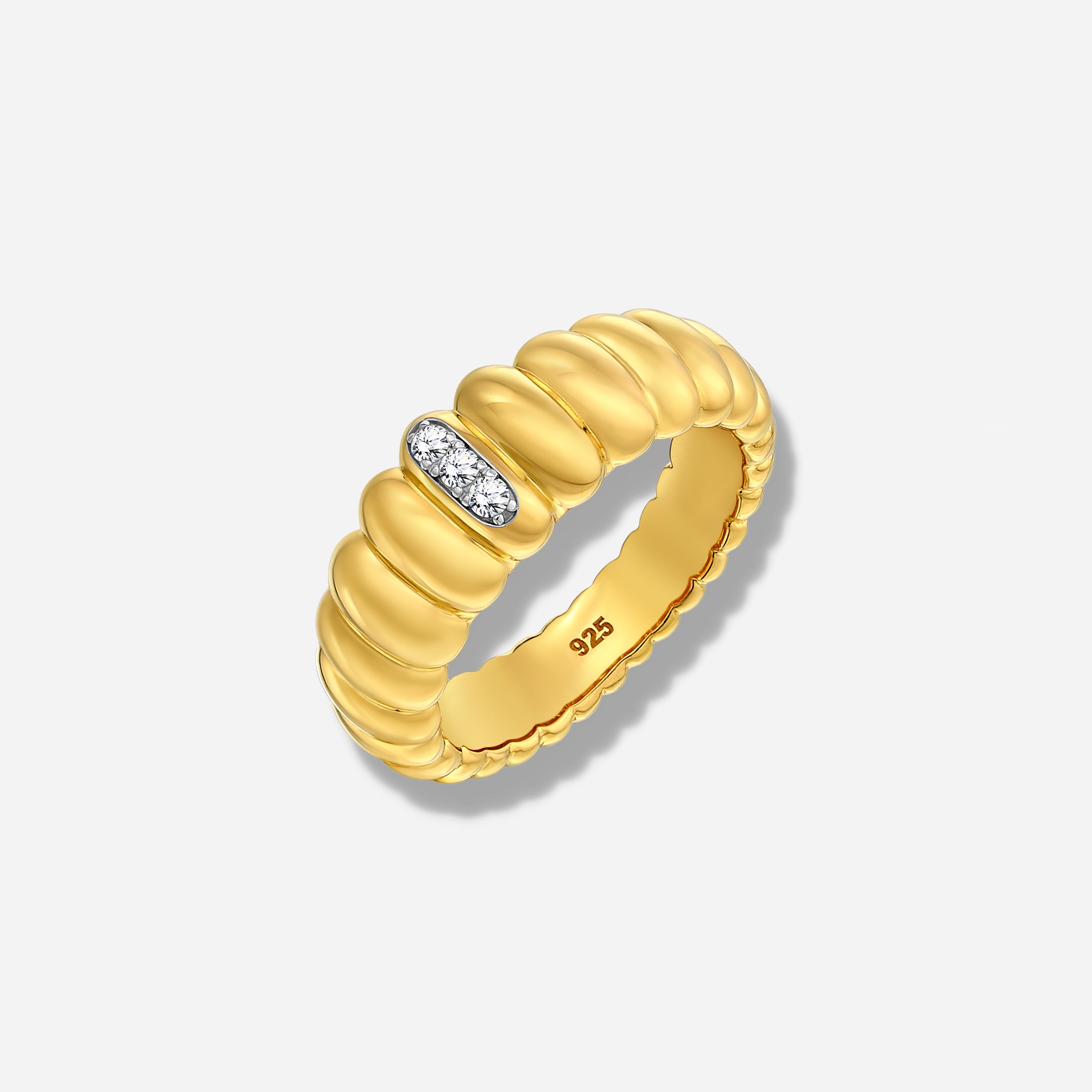 925 STERLING SILVER RING WITH CUBIC ZIRCONIA