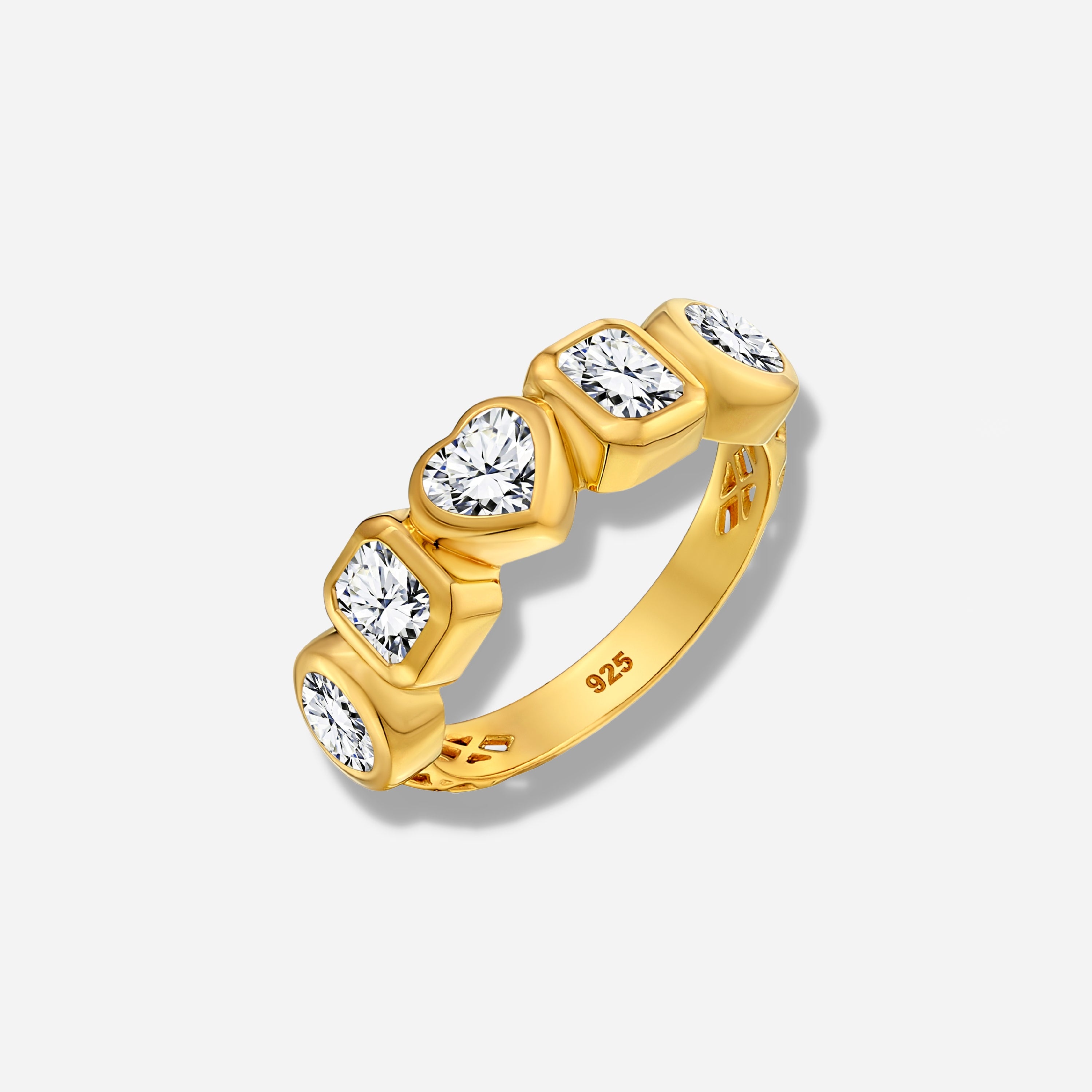925 STERLING SILVER RING WITH CUBIC ZIRCONIA