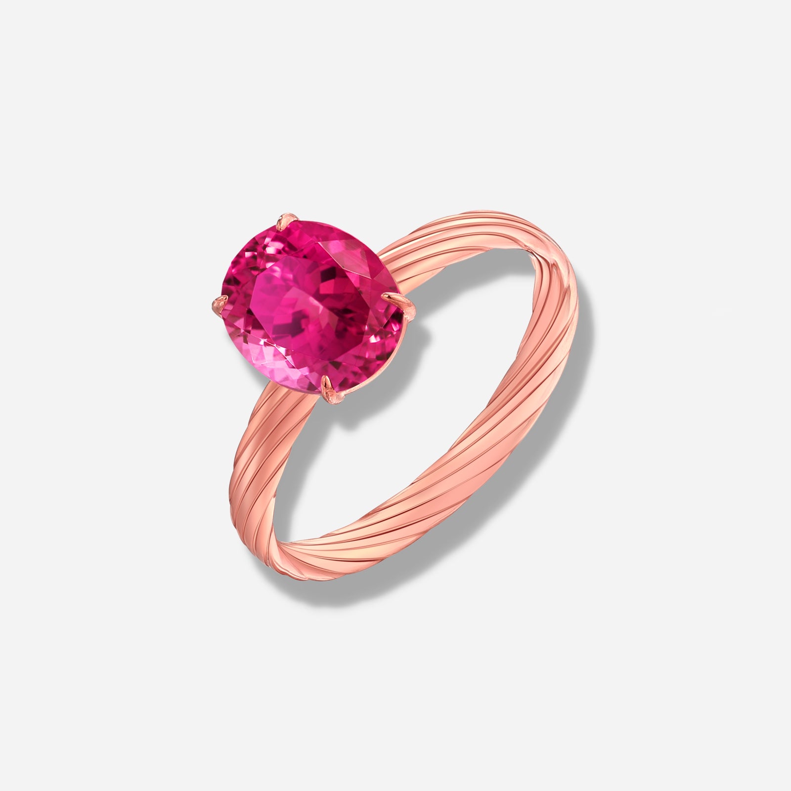 925 STERLING SILVER RING WITH PINK TOPAZ