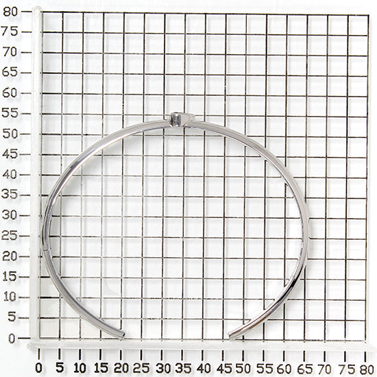 925 STERLING SILVER CUFF BANGLE WITH GARNET HEART