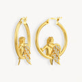 925 STERLING SILVER CUPID EARRINGS WITH CUBIC ZIRCONIA