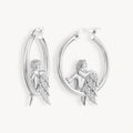 925 STERLING SILVER CUPID EARRINGS WITH CUBIC ZIRCONIA