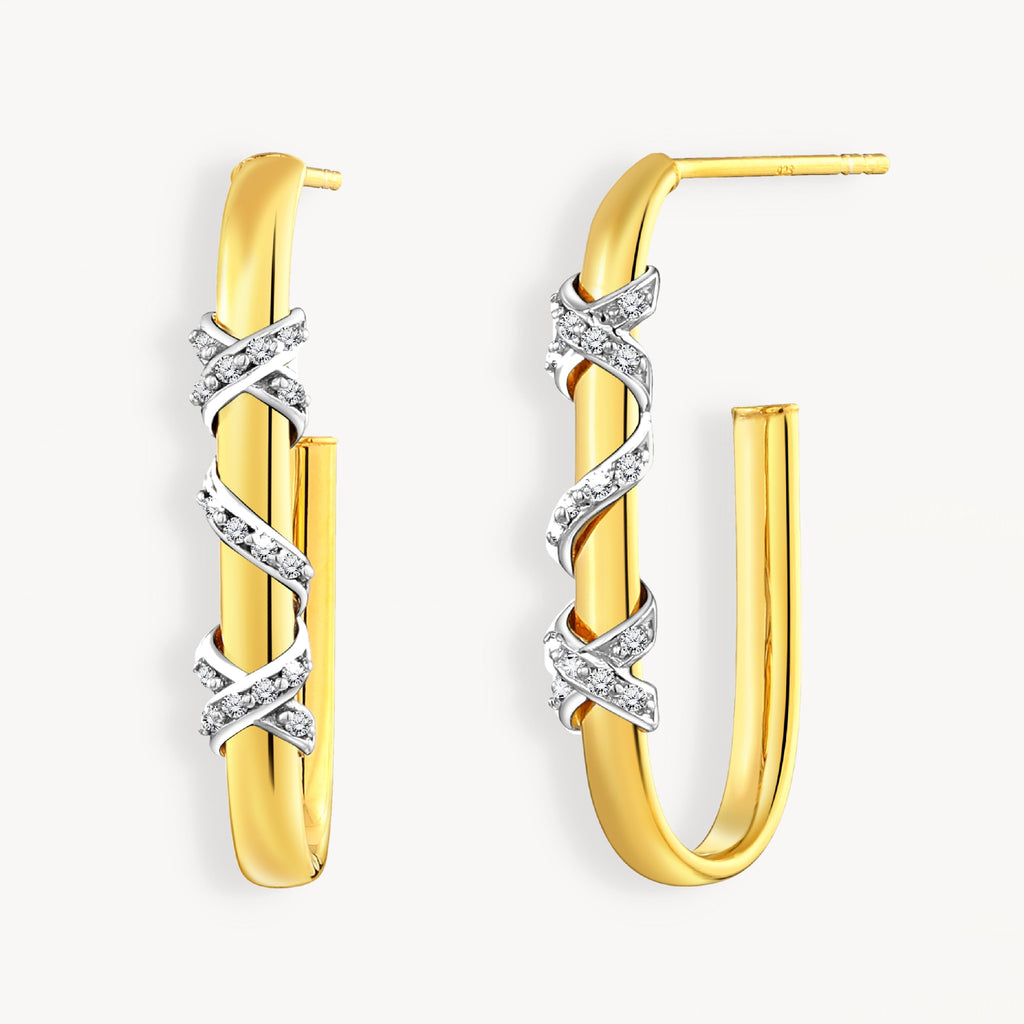 925 STERLING SILVER EARRINGS WITH CUBIC ZIRCONIA