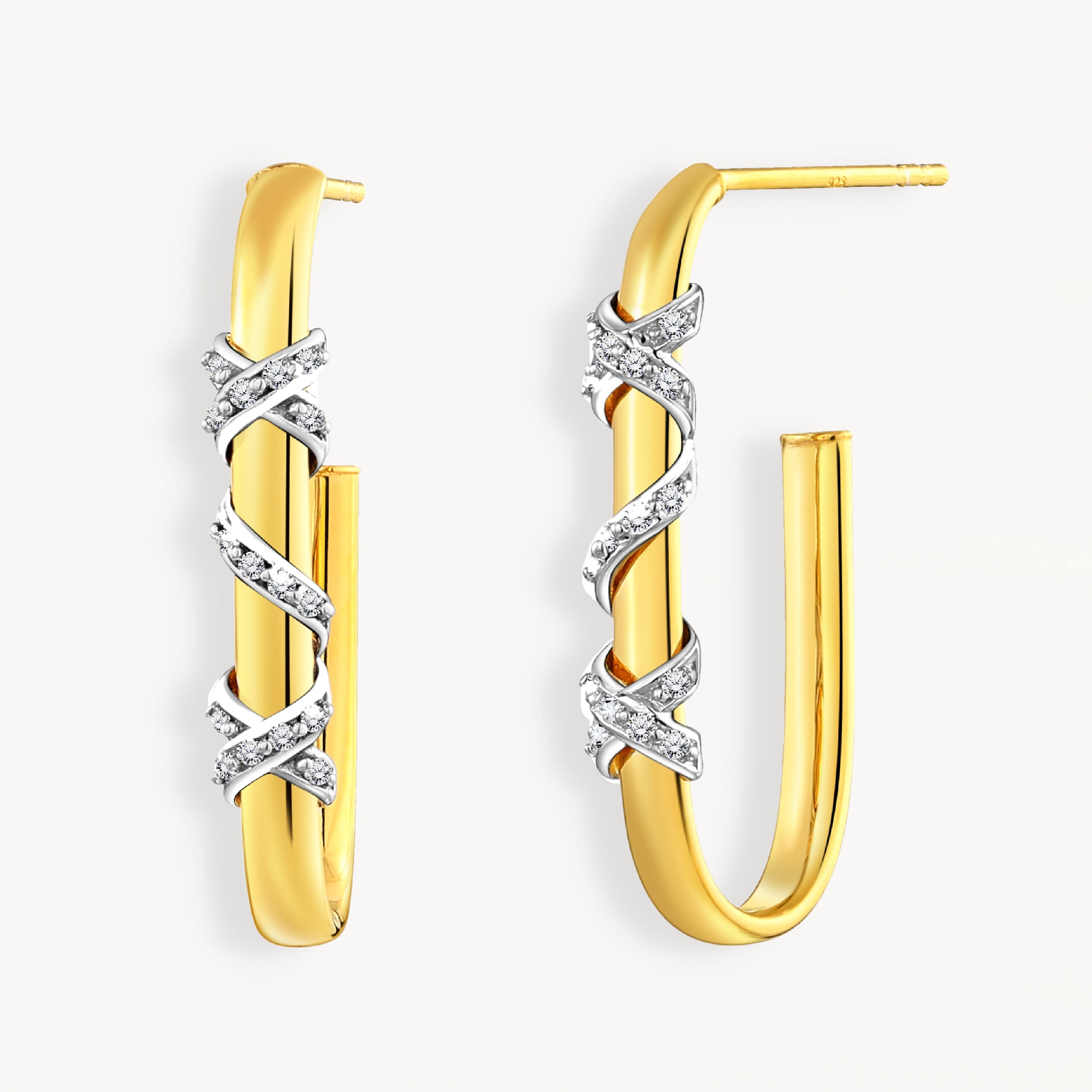 925 STERLING SILVER EARRINGS WITH CUBIC ZIRCONIA