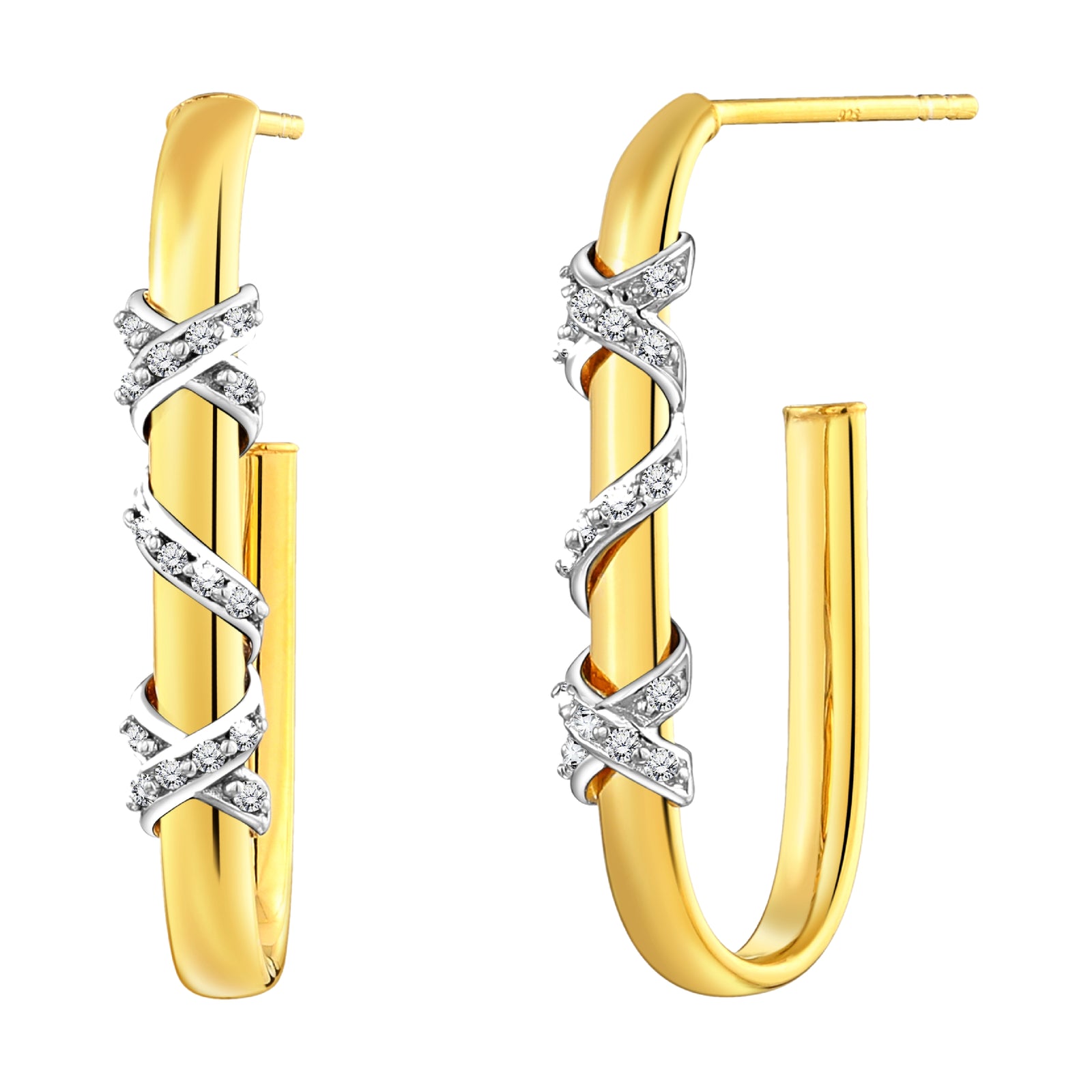 925 STERLING SILVER EARRINGS WITH CUBIC ZIRCONIA