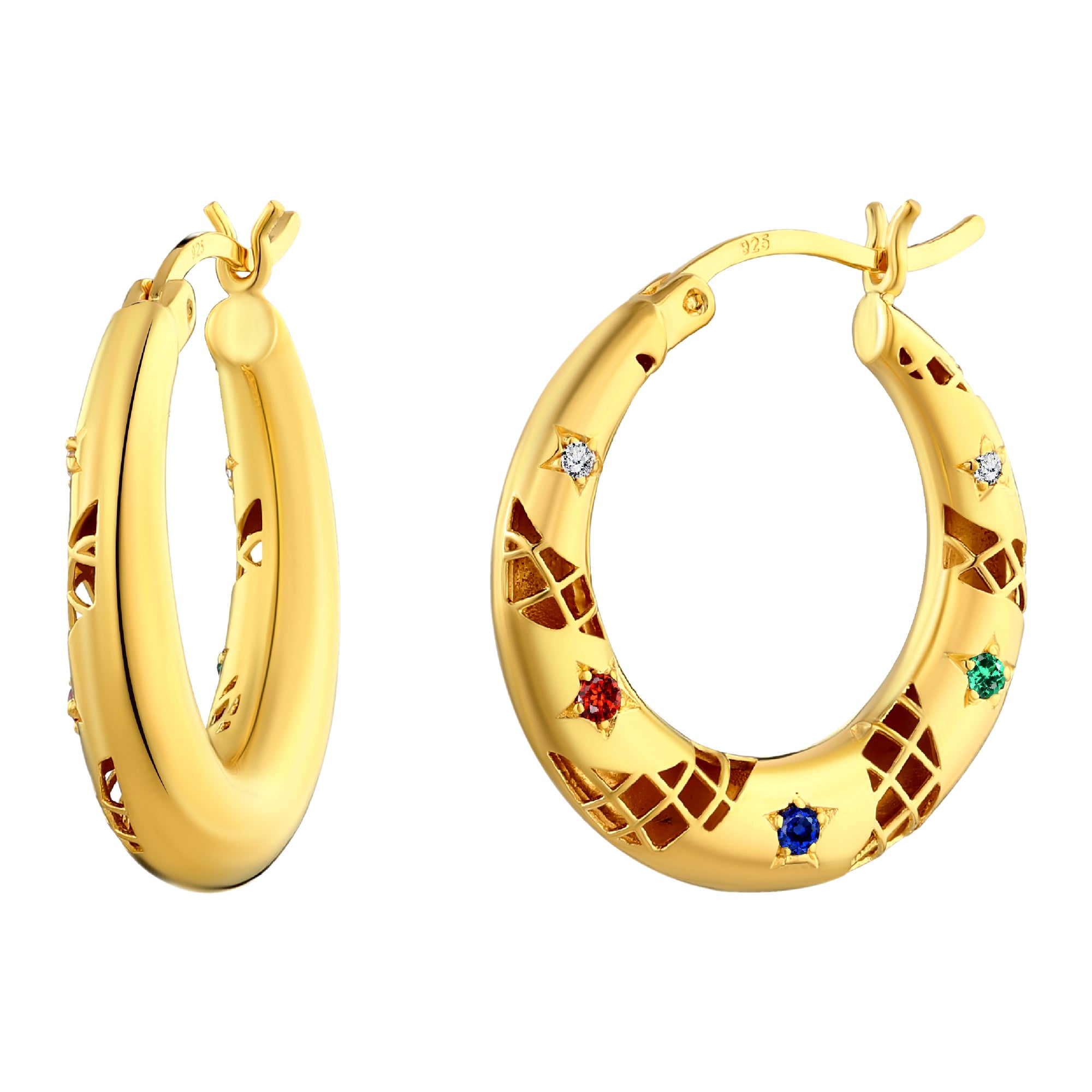 925 STERLING SILVER LE MESH EARRINGS