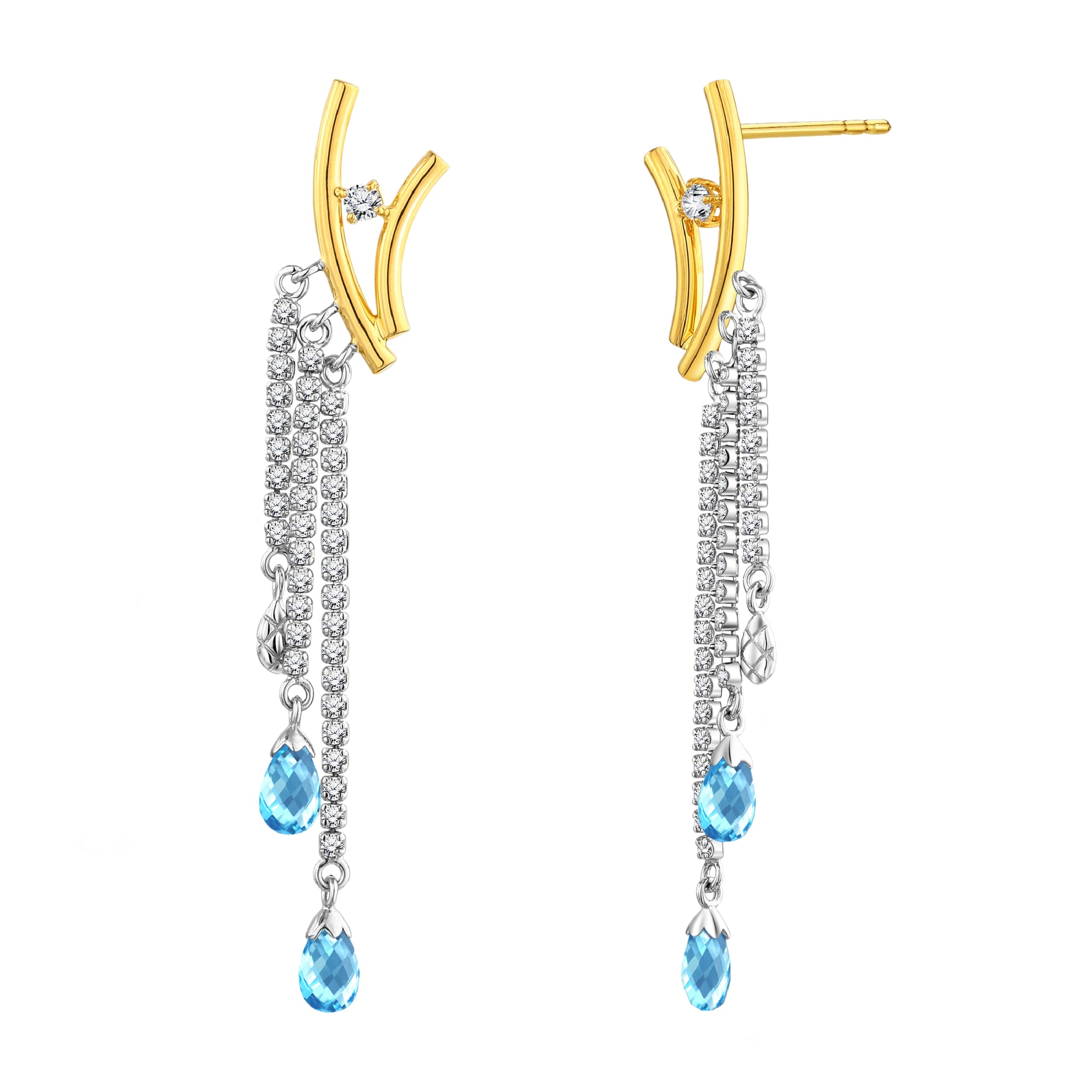 925 STERLING SILVER WATERFALL EARRINGS