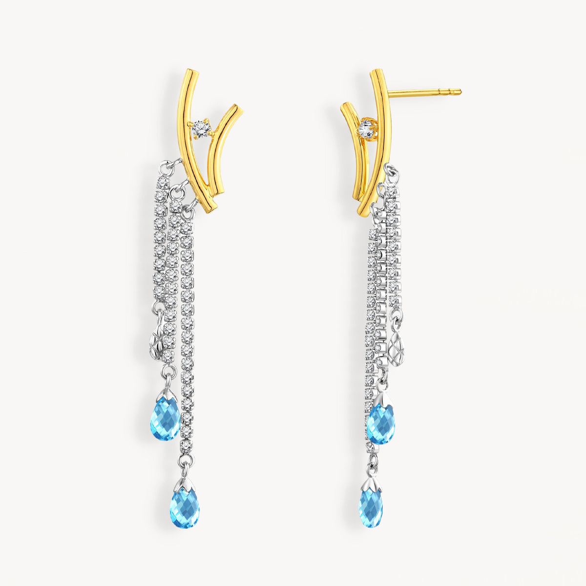 925 STERLING SILVER WATERFALL EARRINGS