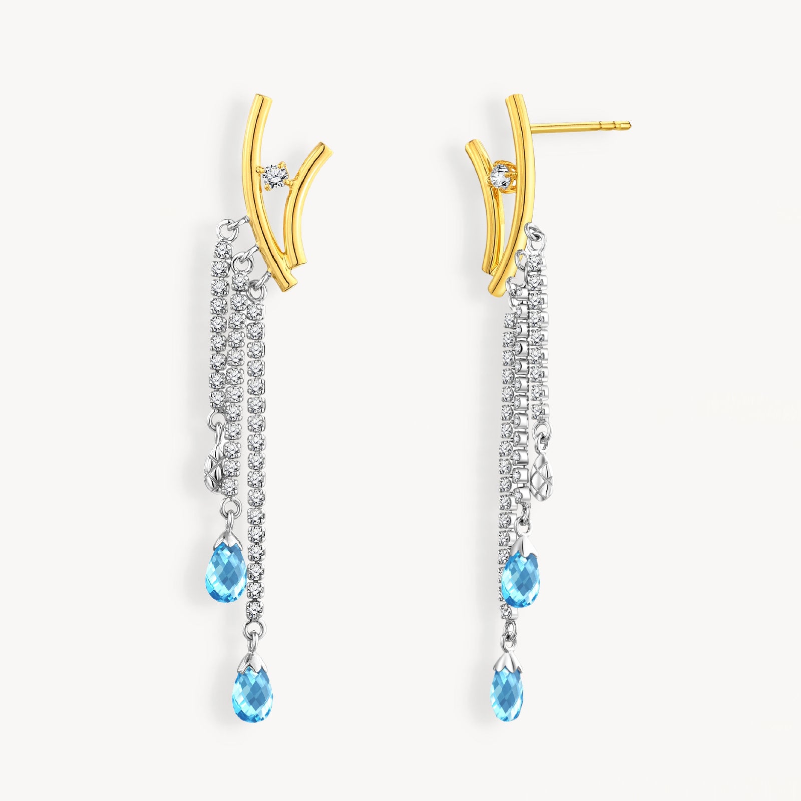 925 STERLING SILVER WATERFALL EARRINGS