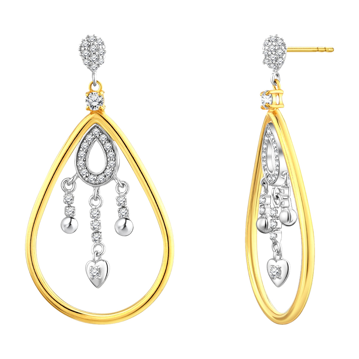 925 STERLING SILVER WATERFALL EARRIINGS