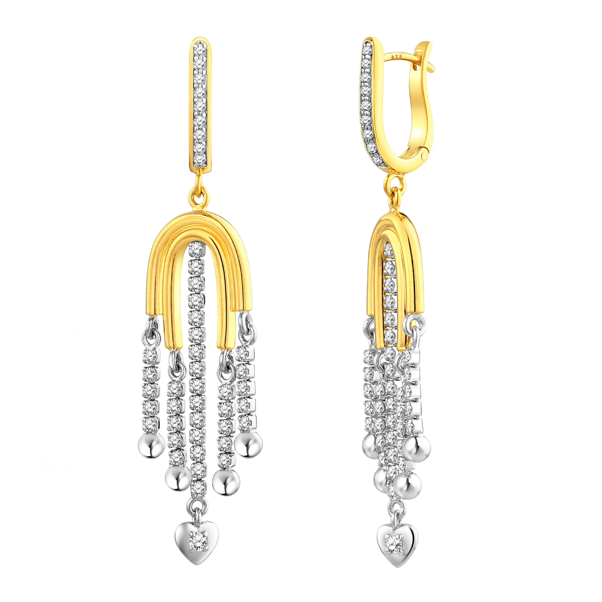 925 STERLING SILVER WATERFALL EARRINGS