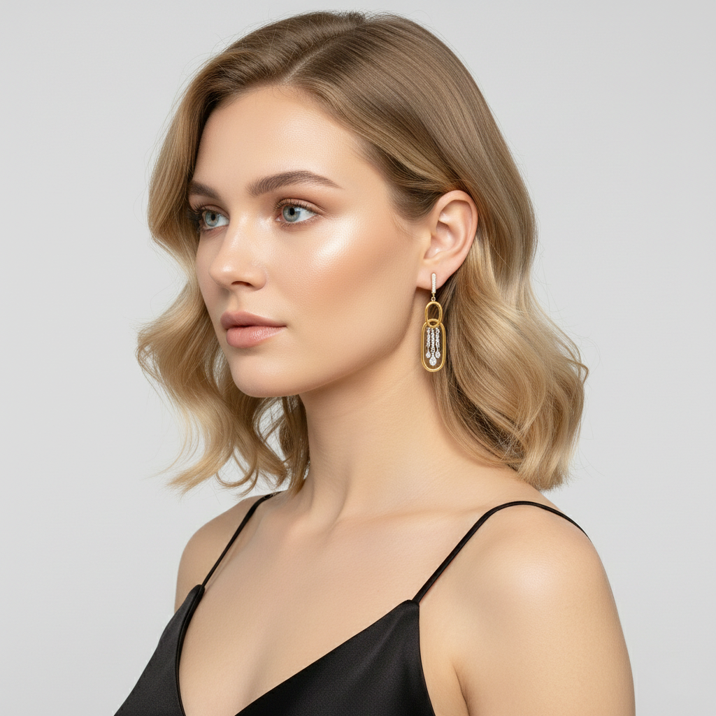 925 STERLING SILVER WATERFALL EARRINGS