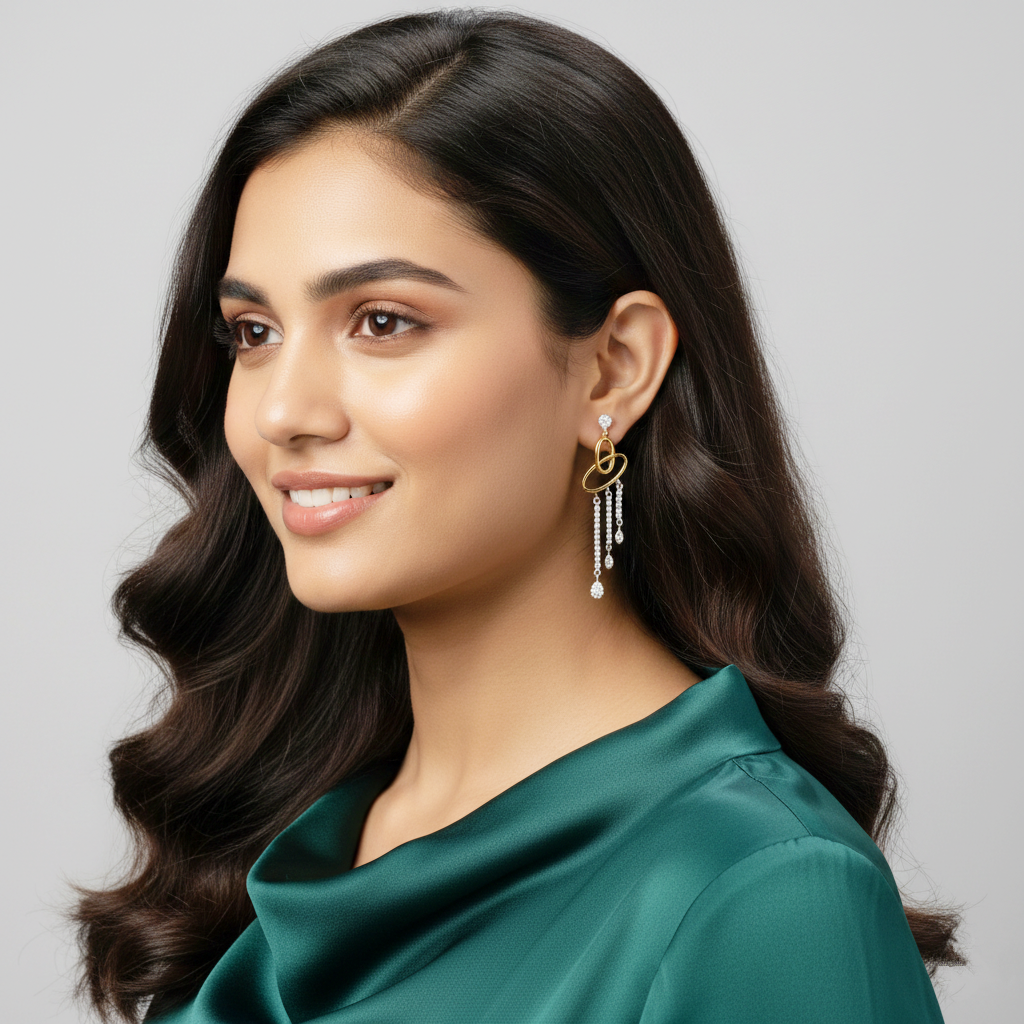 925 STERLING SILVER WATERFALL EARRINGS