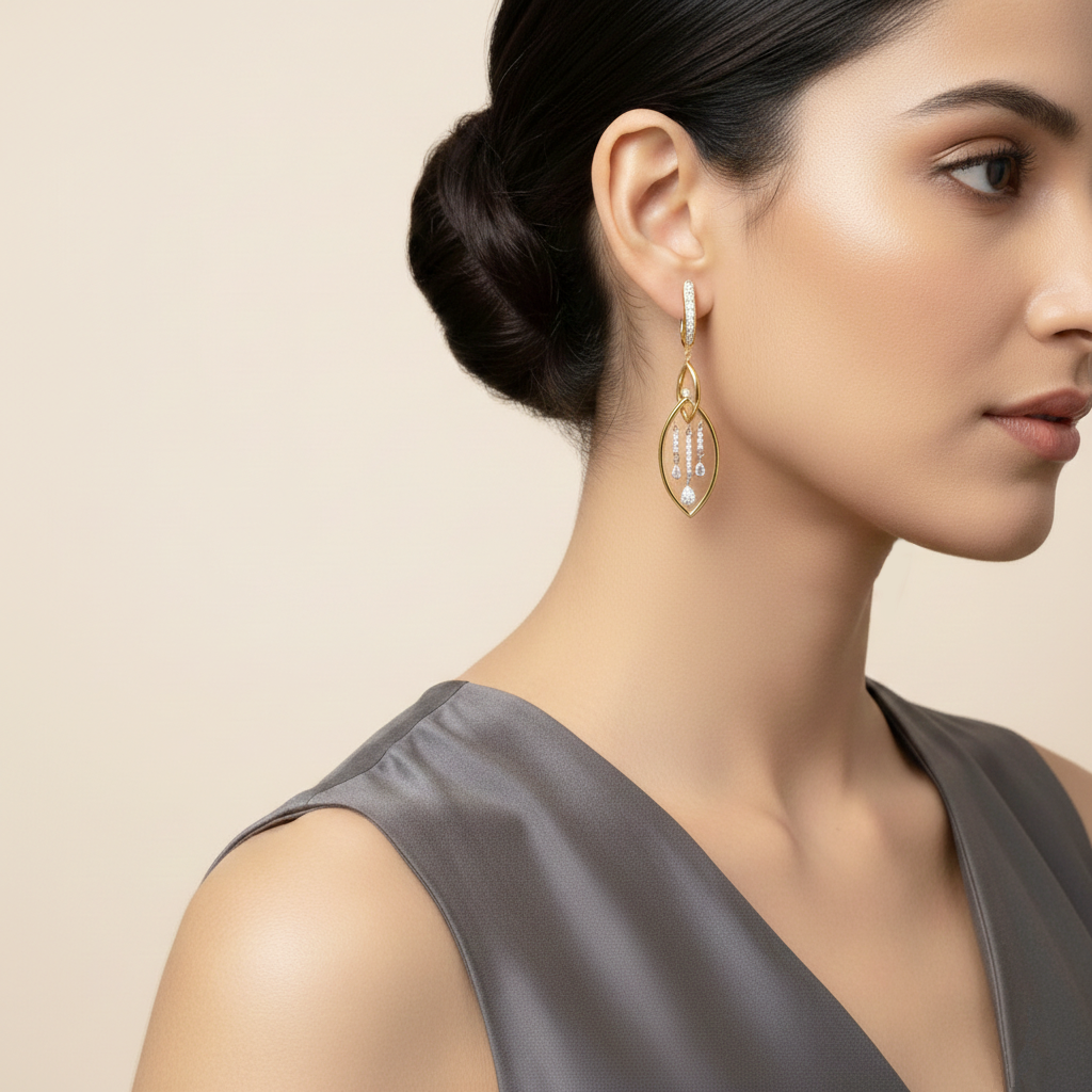 925 STERLING SILVER WATERFALL EARRINGS