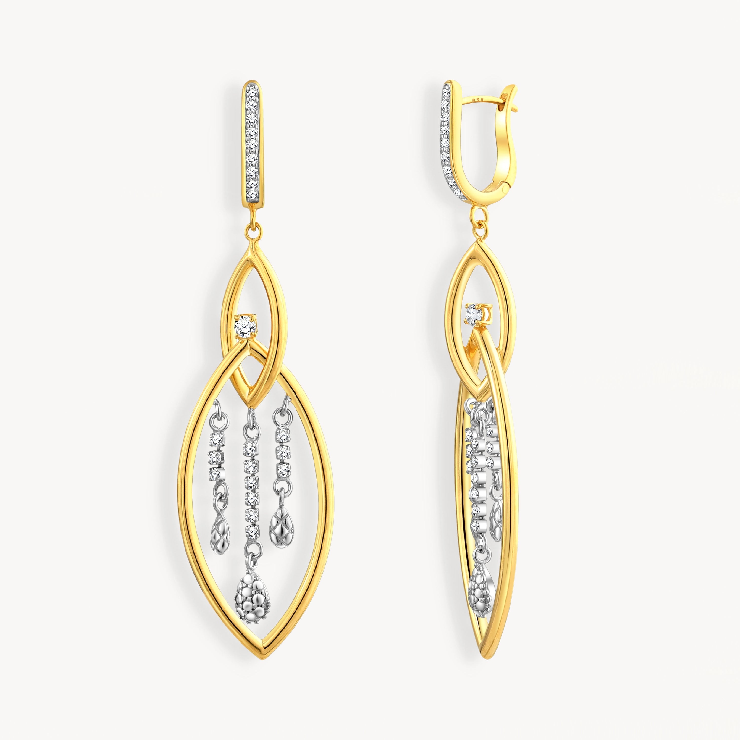 925 STERLING SILVER WATERFALL EARRINGS