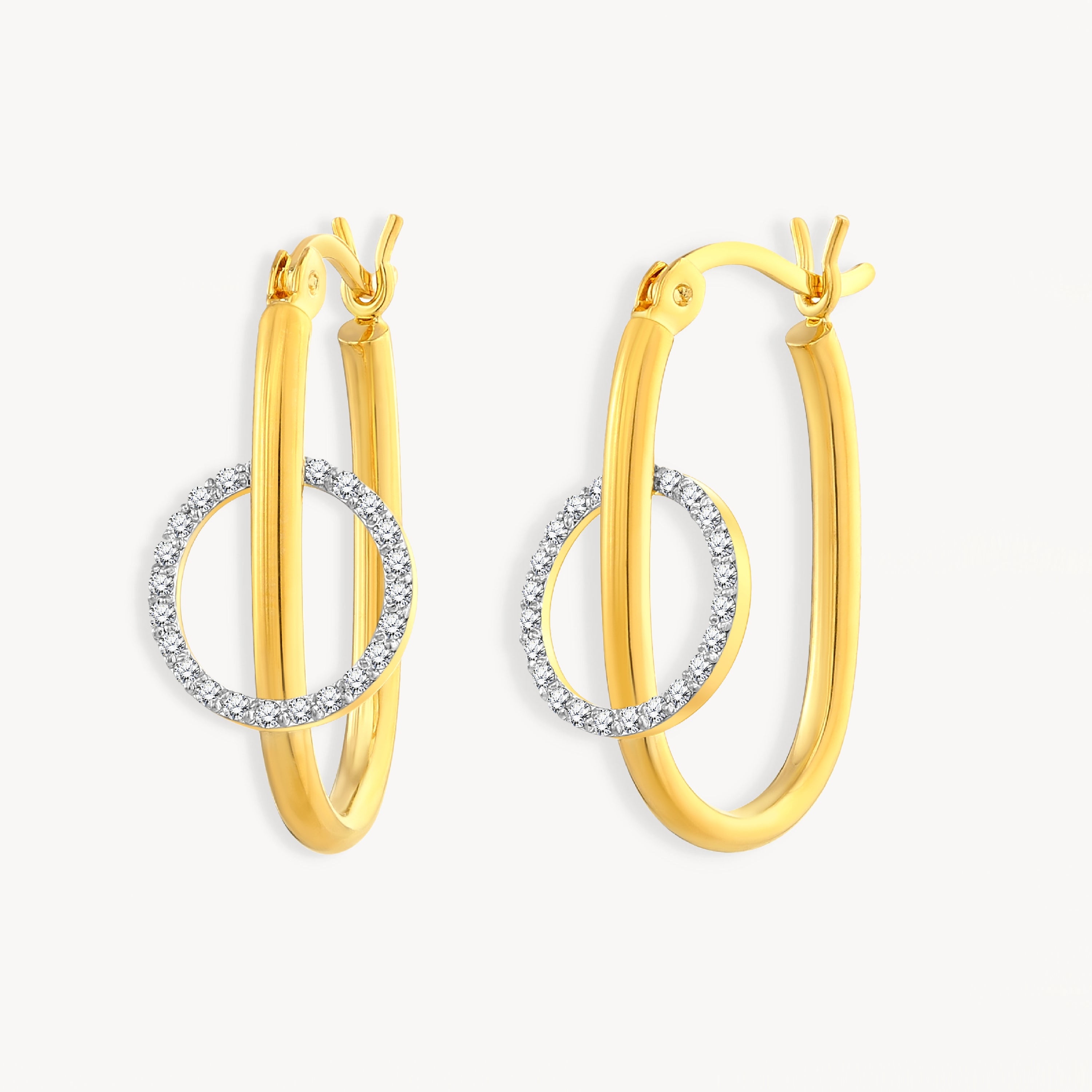 925 STERLING SILVER EARRINGS WITH CUBIC ZIRCONIA