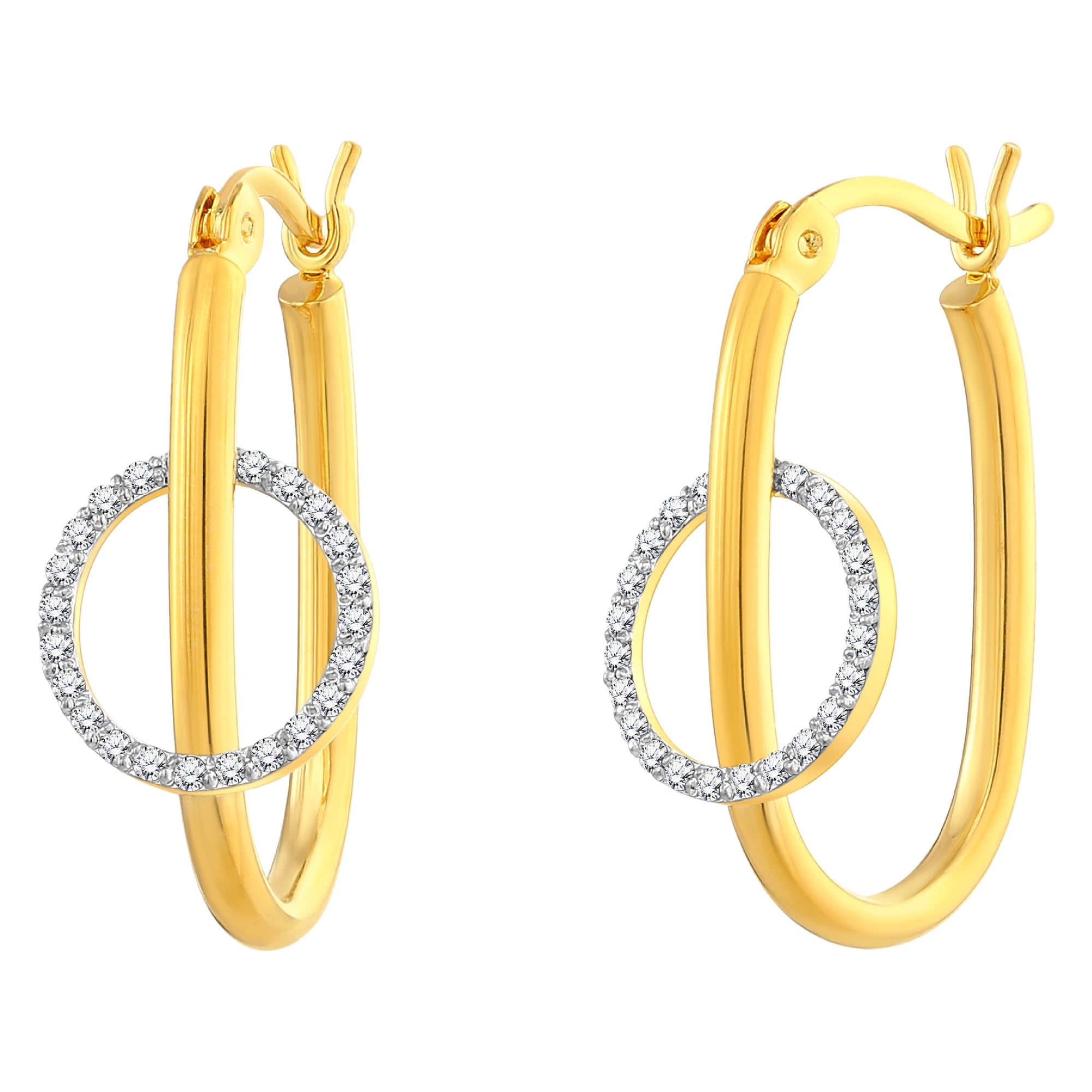 925 STERLING SILVER EARRINGS WITH CUBIC ZIRCONIA