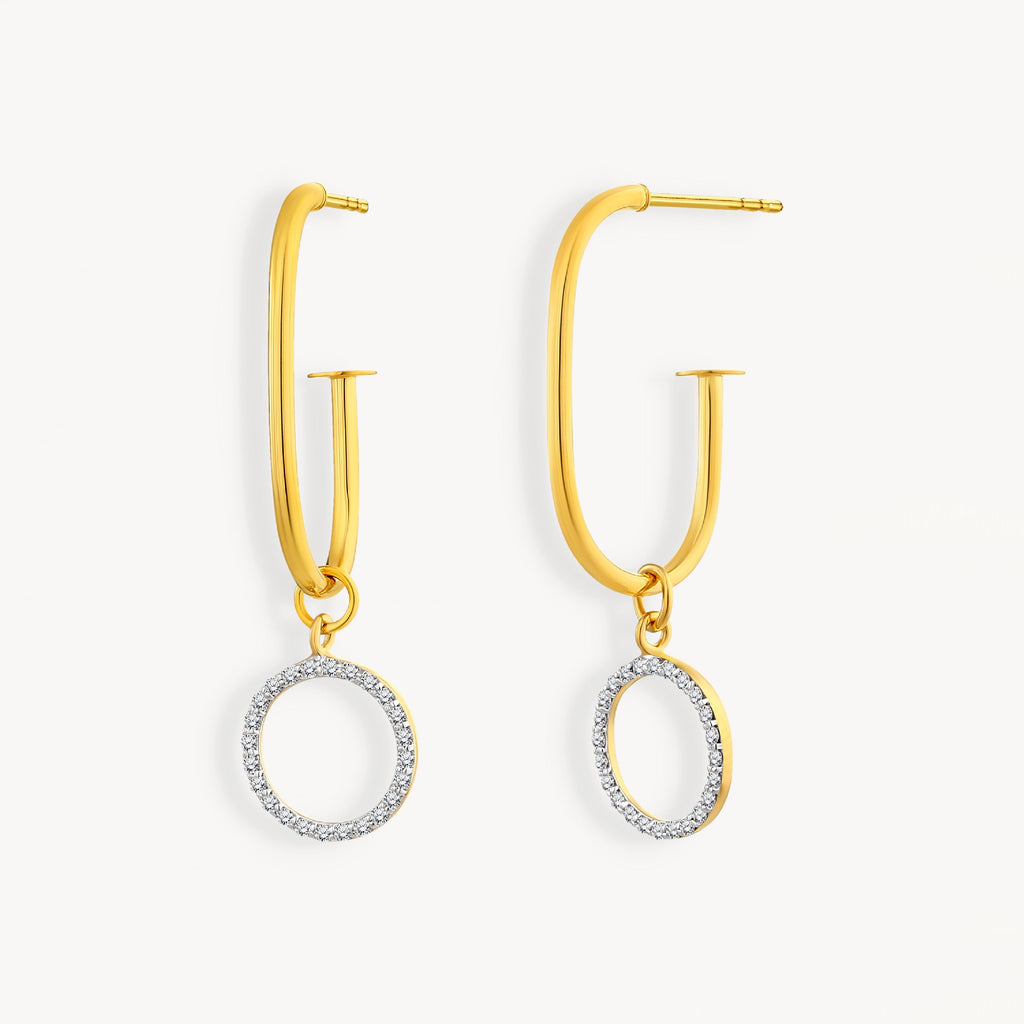 925 STERLING SILVER EARRINGS WITH CUBIC ZIRCONIA