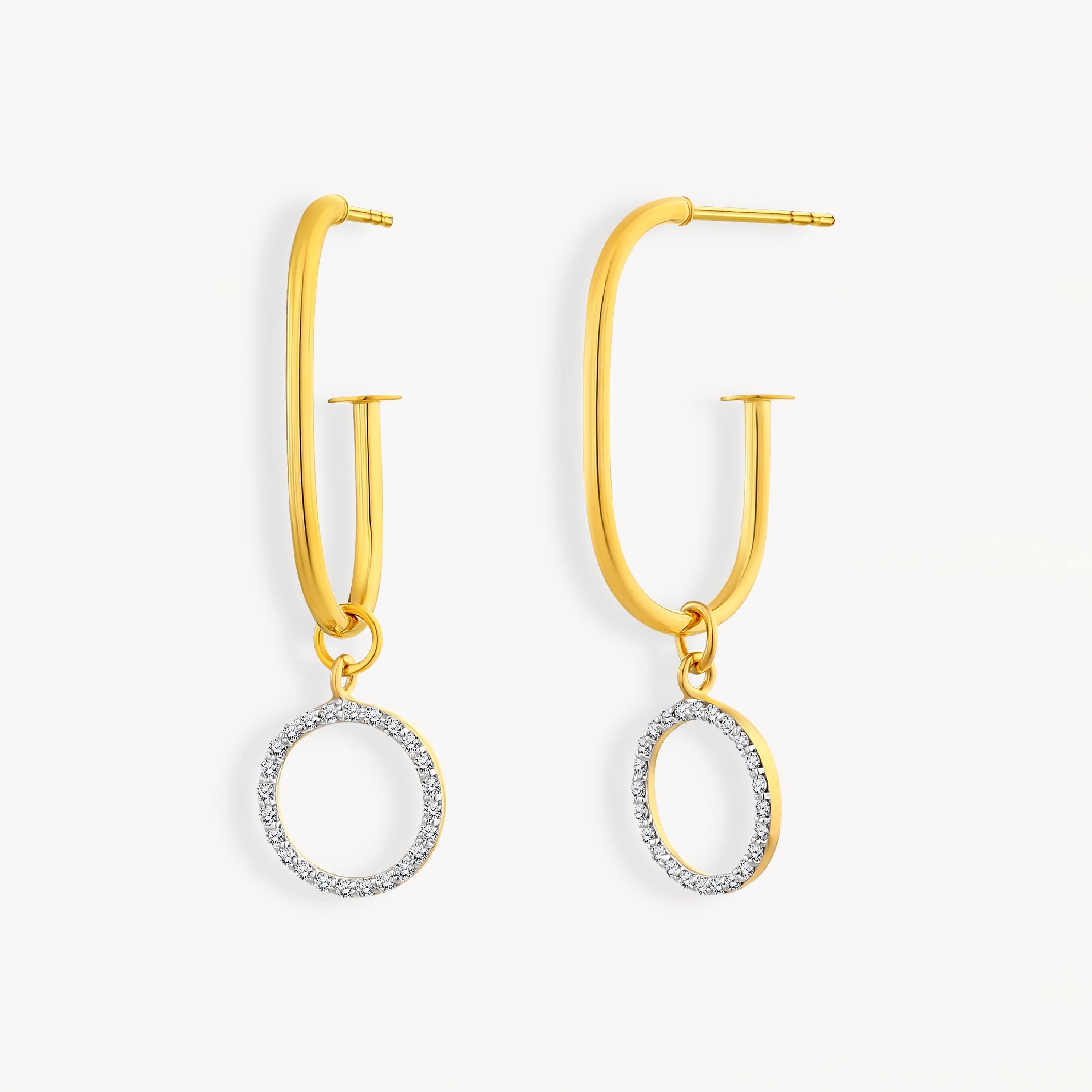 925 STERLING SILVER EARRINGS WITH CUBIC ZIRCONIA