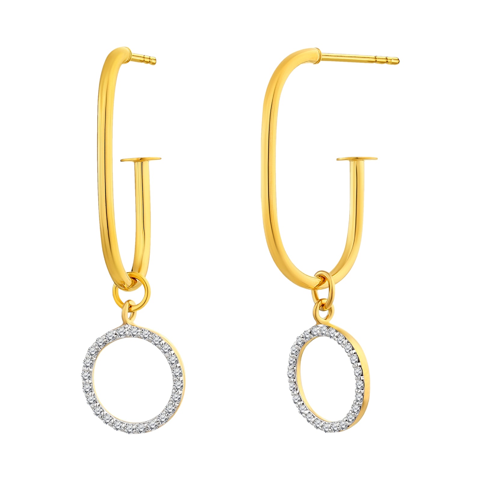 925 STERLING SILVER EARRINGS WITH CUBIC ZIRCONIA