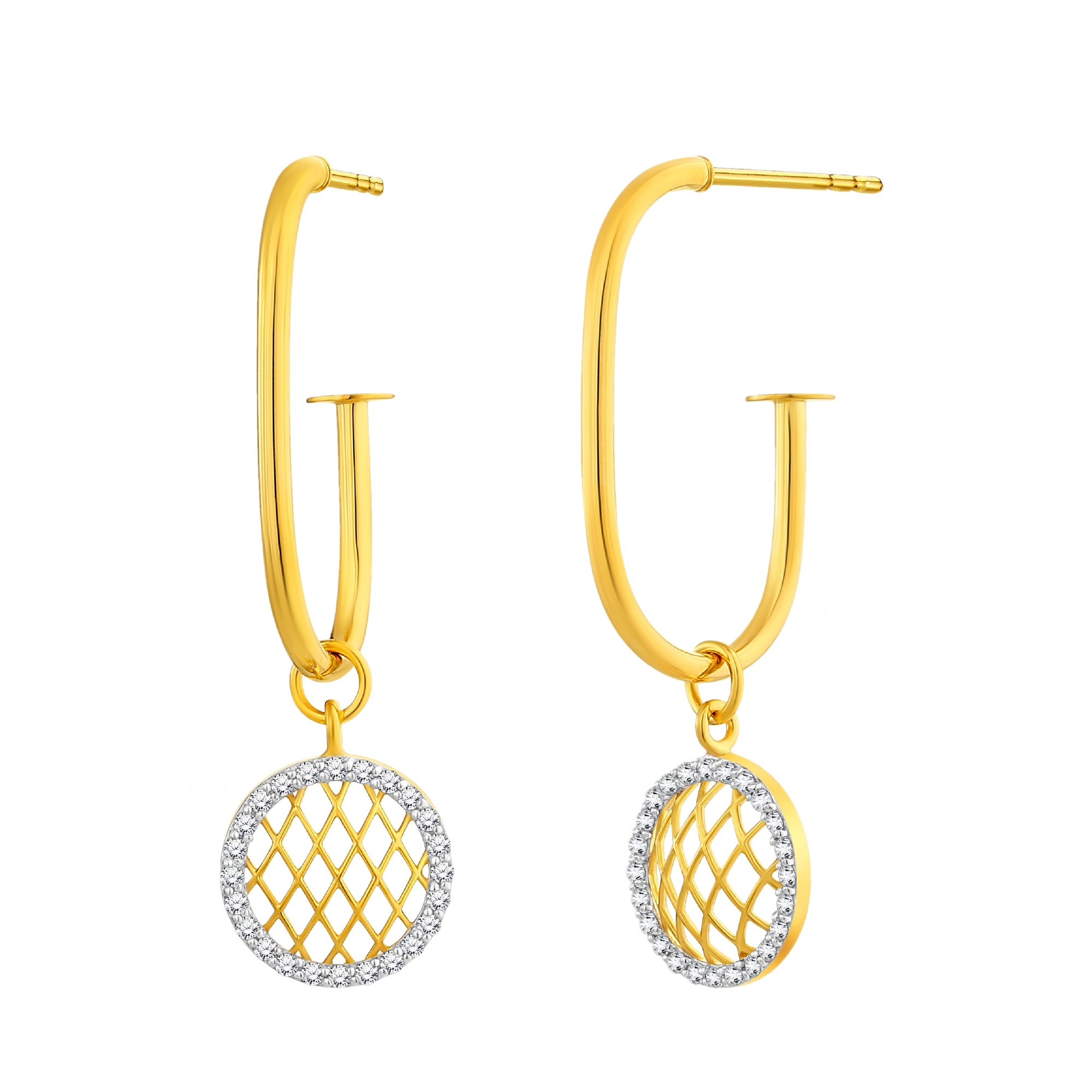 925 STERLING SILVER LE MESH EARRINGS