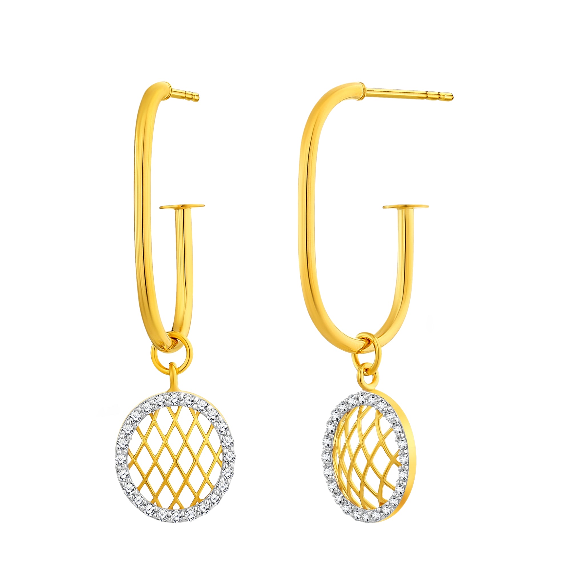 925 STERLING SILVER LE MESH EARRINGS