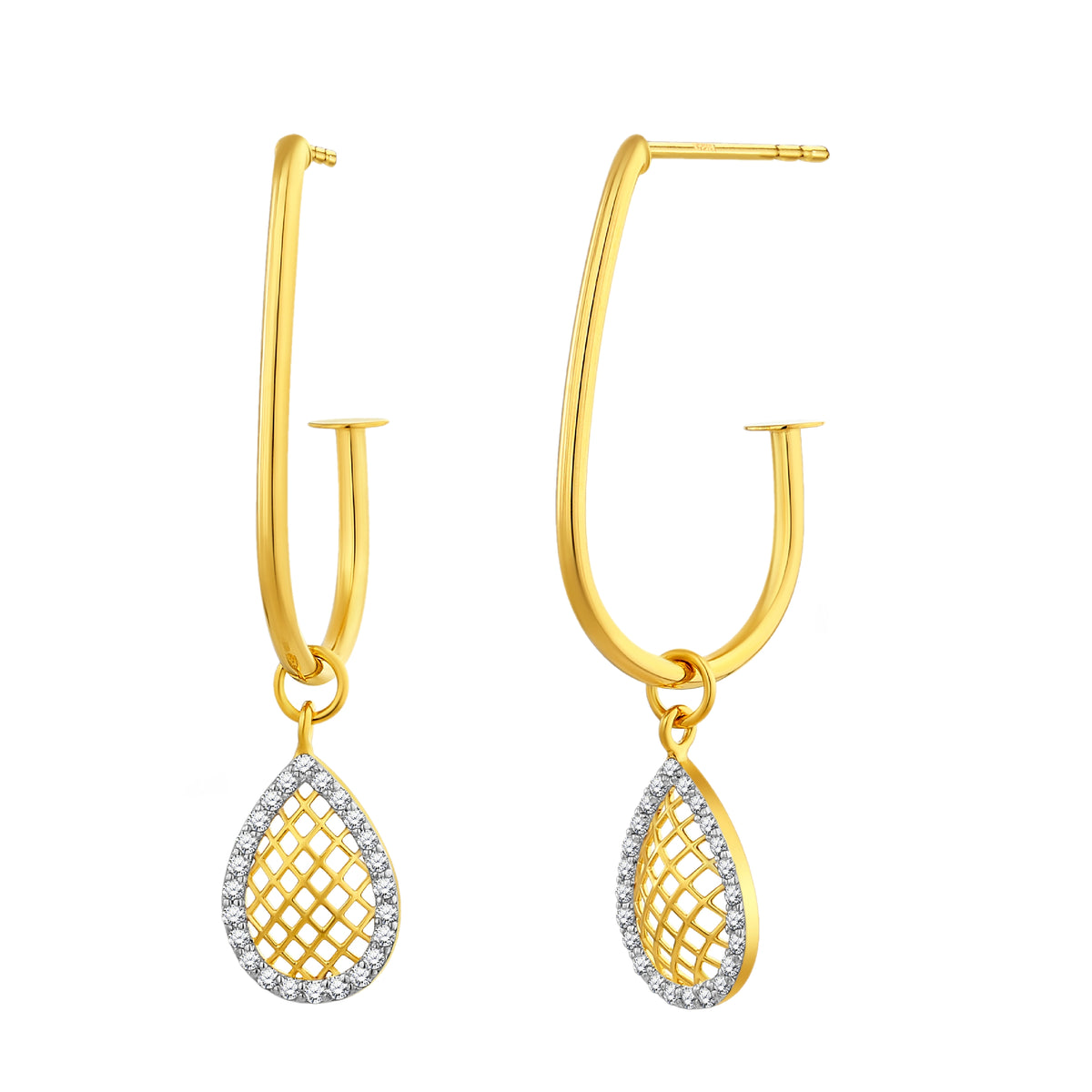 925 STERLING SILVER LE MESH EARRINGS