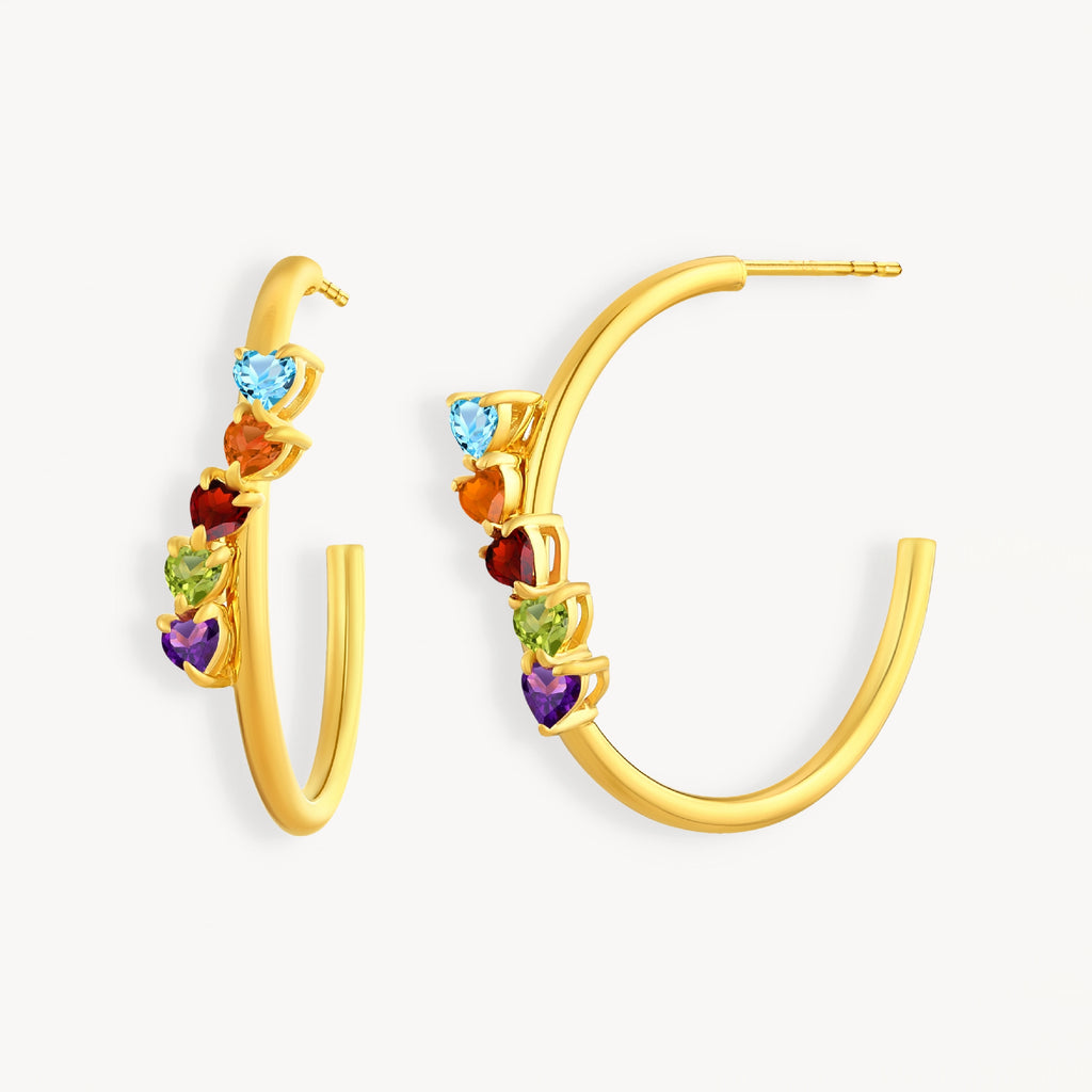 925 STERLING SILVER MULTICOLORED EARRINGS