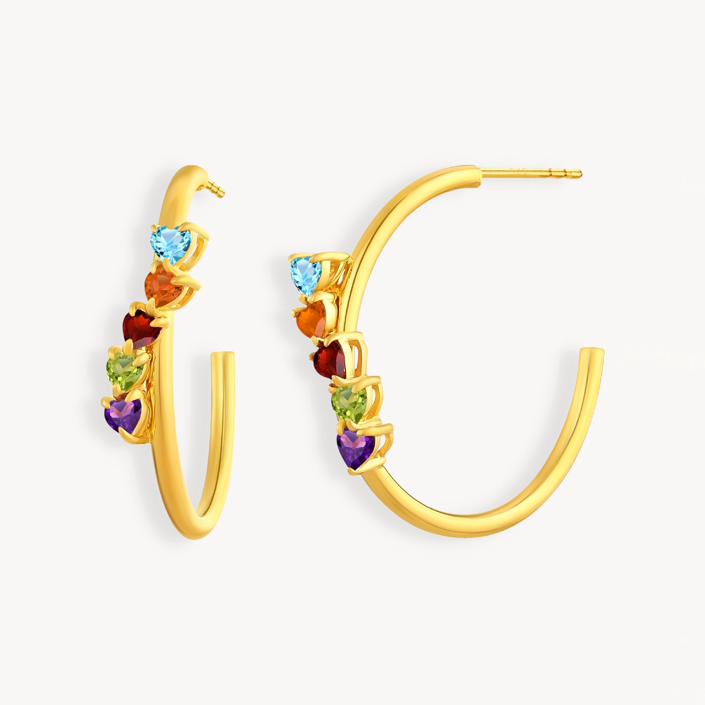 925 STERLING SILVER MULTICOLORED EARRINGS