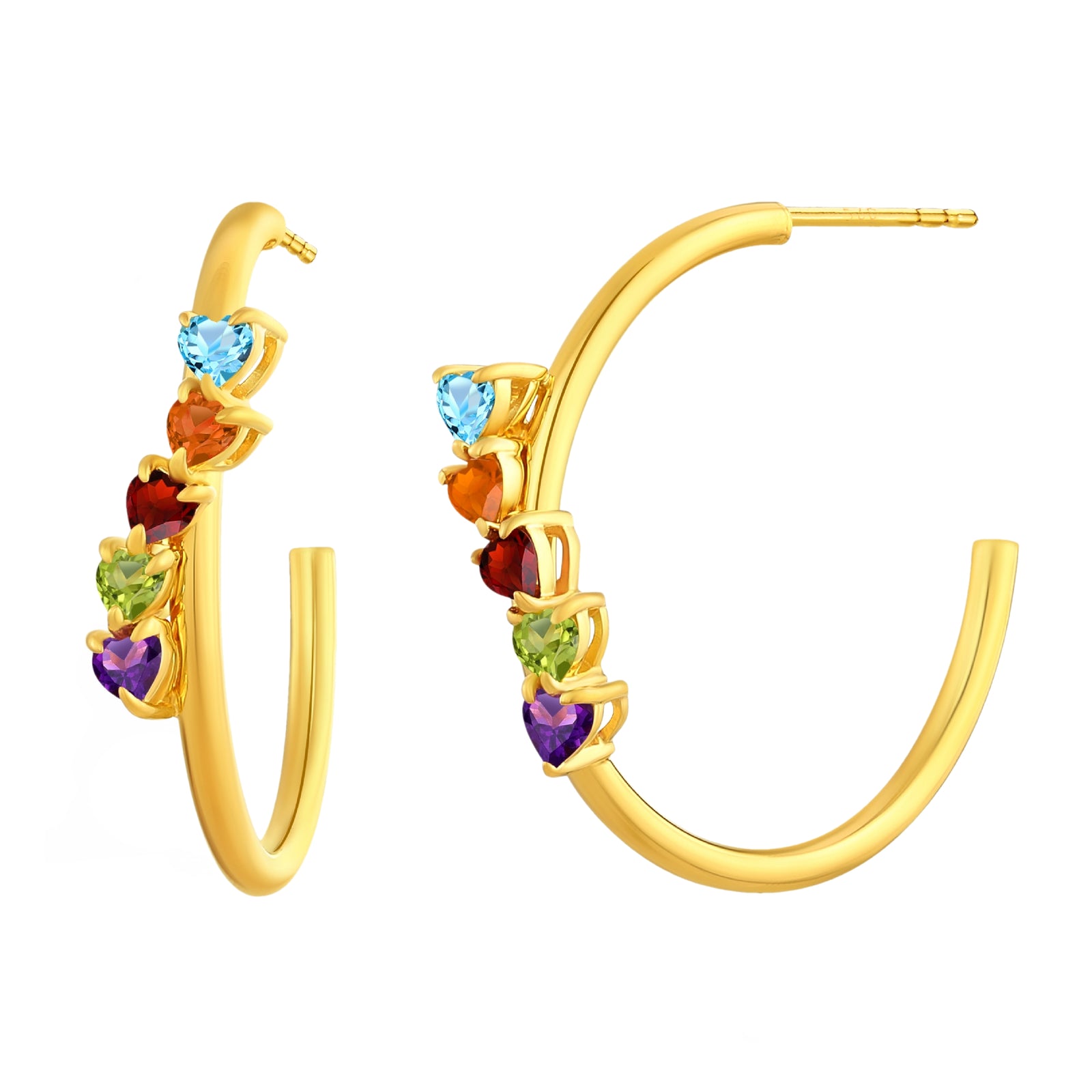 925 STERLING SILVER MULTICOLORED EARRINGS