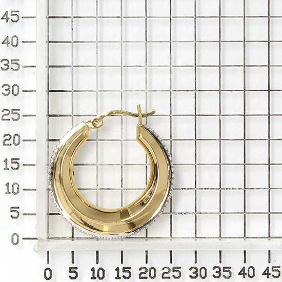 925 STERLING SILVER HOOP EARRINGS WITH CUBIC ZIRCONIA