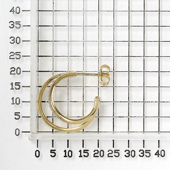 925 STERLING SILVER HOOP EARRINGS WITH CUBIC ZIRCONIA