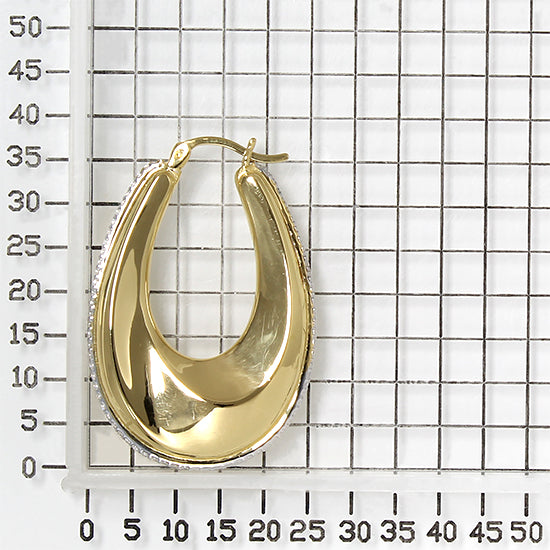 925 STERLING SILVER CREOLE OVAL EARRINGS