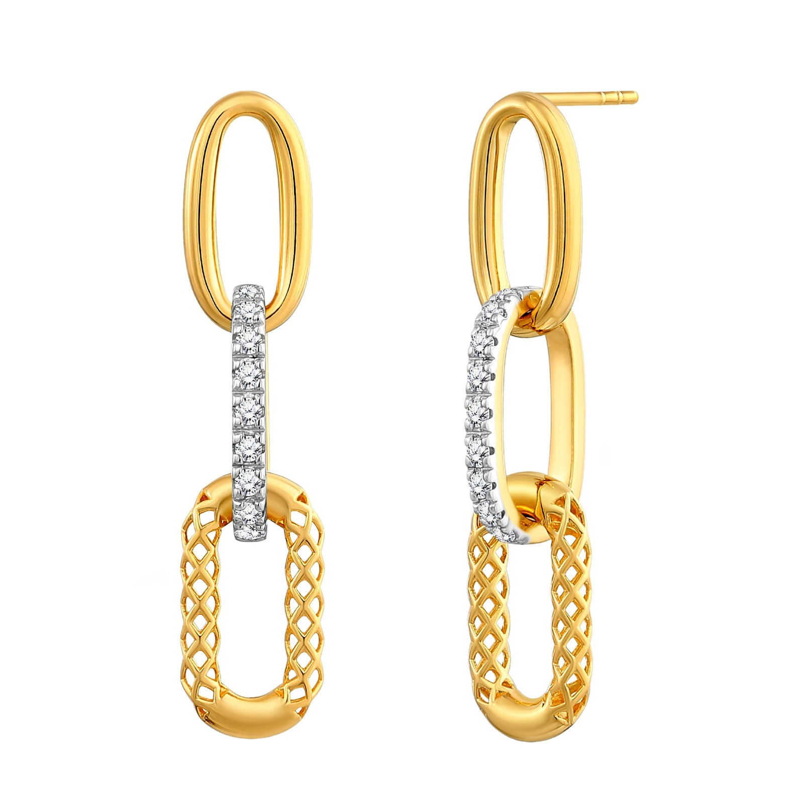 925 STERLING SILVER LE MESH EARRINGS