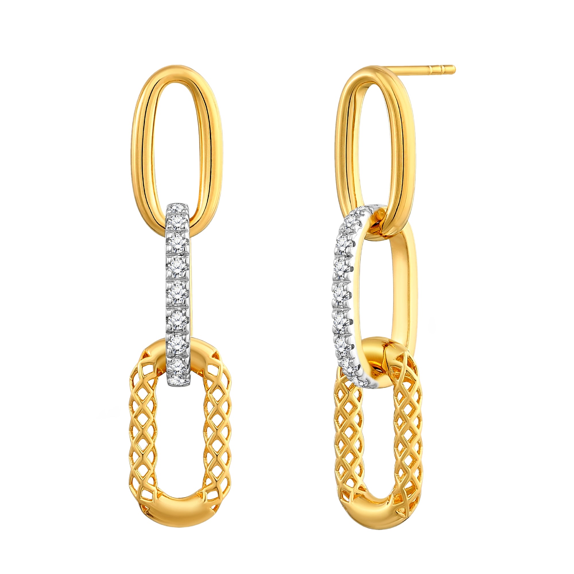 925 STERLING SILVER LE MESH EARRINGS