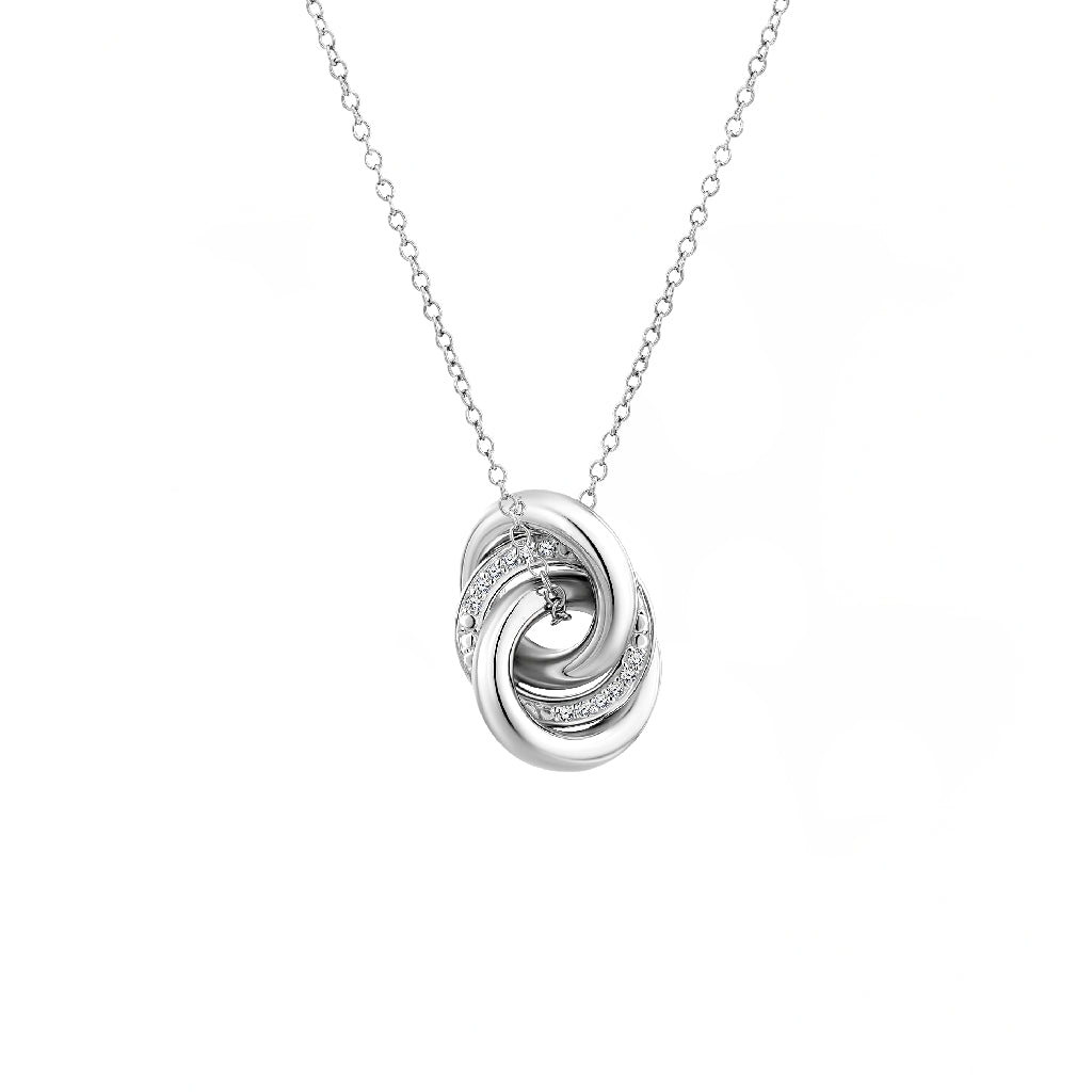925 STERLING SILVER NECKLACES WITH CUBIC ZIRCONIA