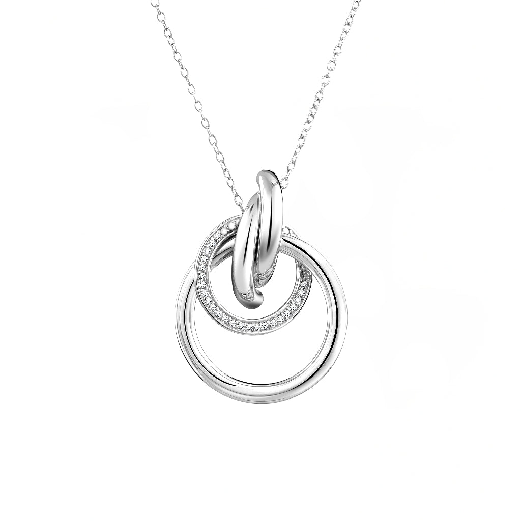 925 STERLING SILVER NECKLACES WITH CUBIC ZIRCONIA