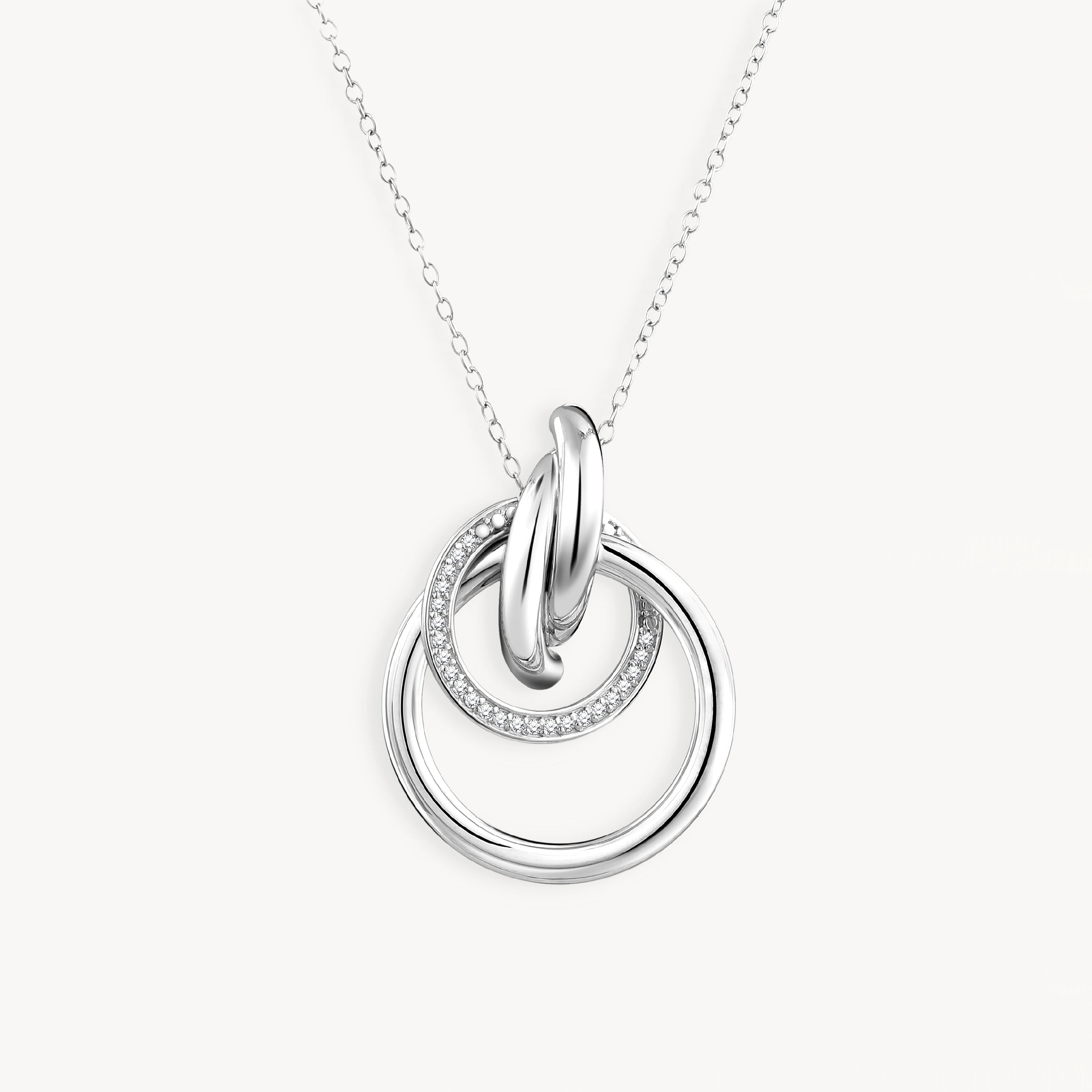 925 STERLING SILVER NECKLACES WITH CUBIC ZIRCONIA