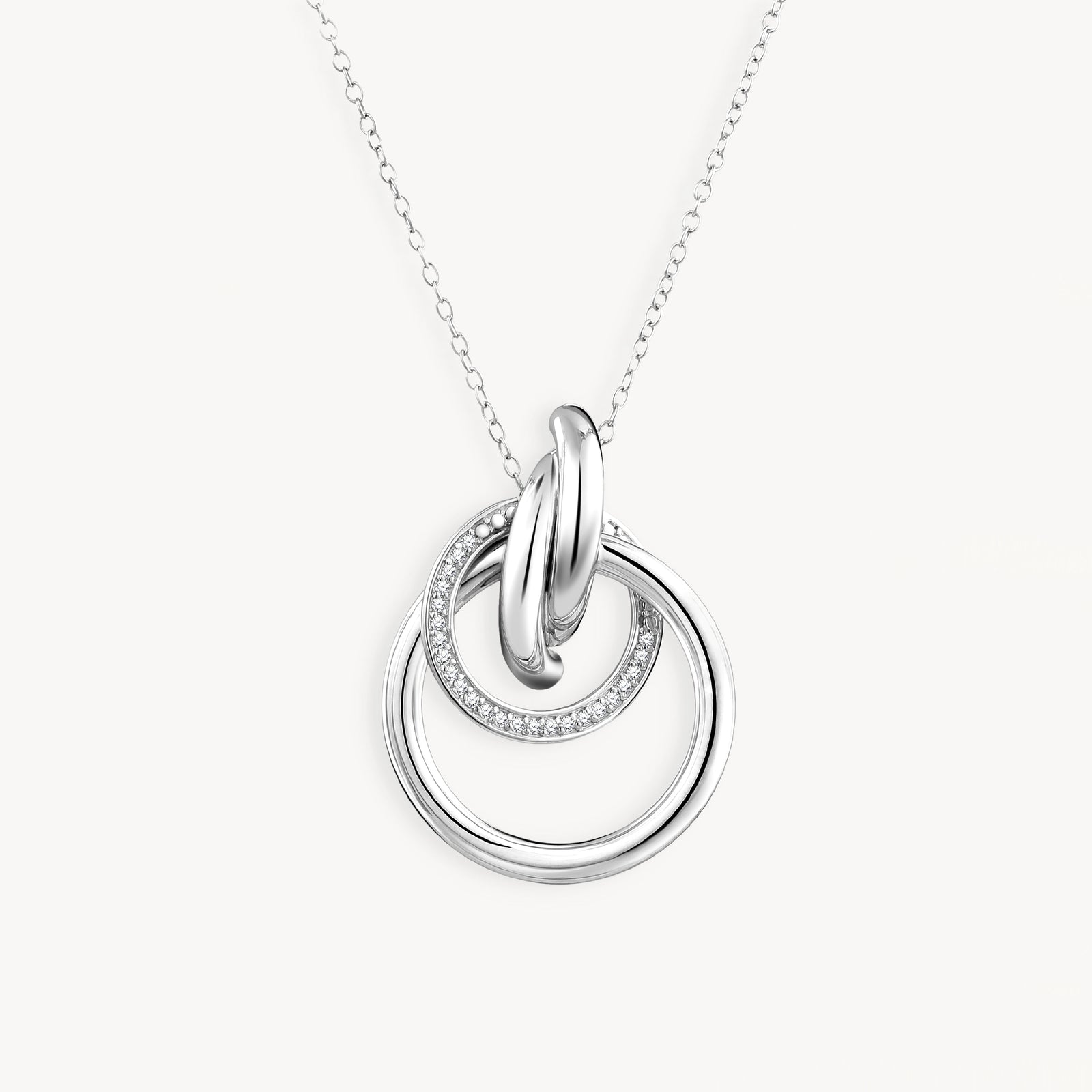 925 STERLING SILVER NECKLACES WITH CUBIC ZIRCONIA