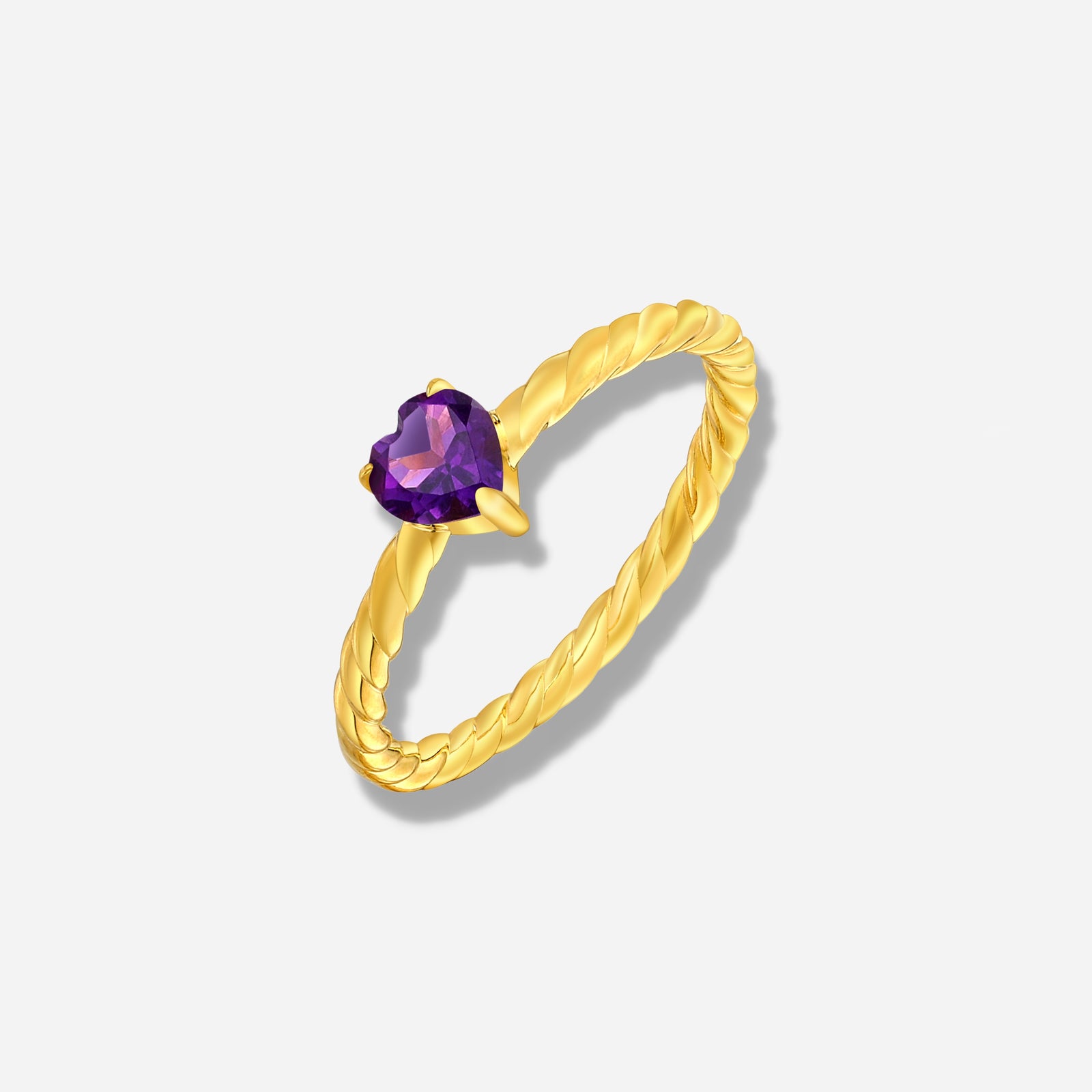 925 STERLING SILVER RING WITH AMETHYST