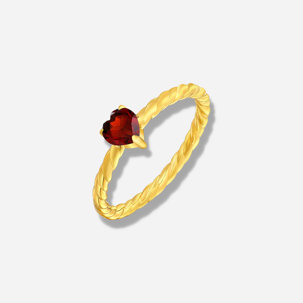 925 STERLING SILVER RING WITH GARNET