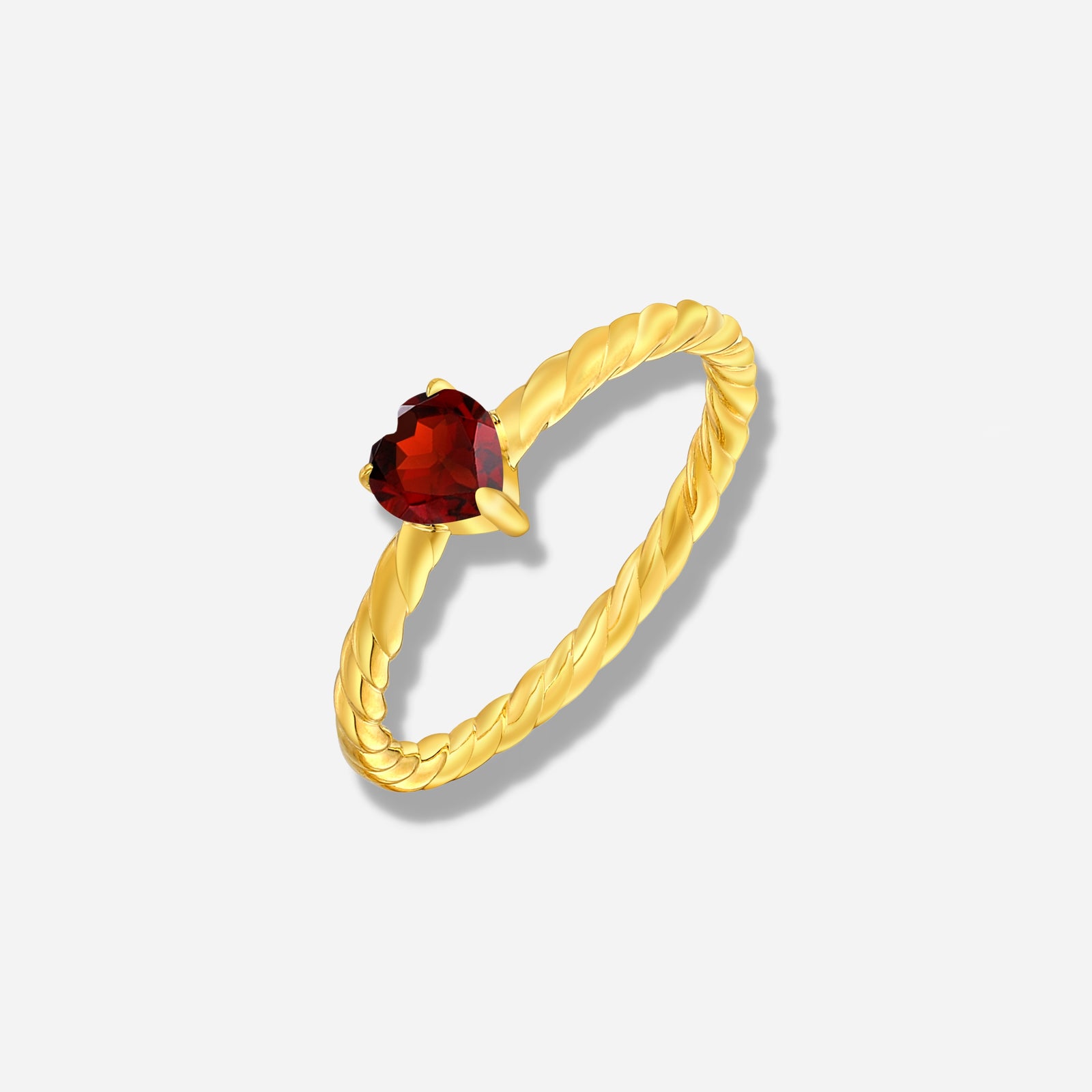 925 STERLING SILVER RING WITH GARNET