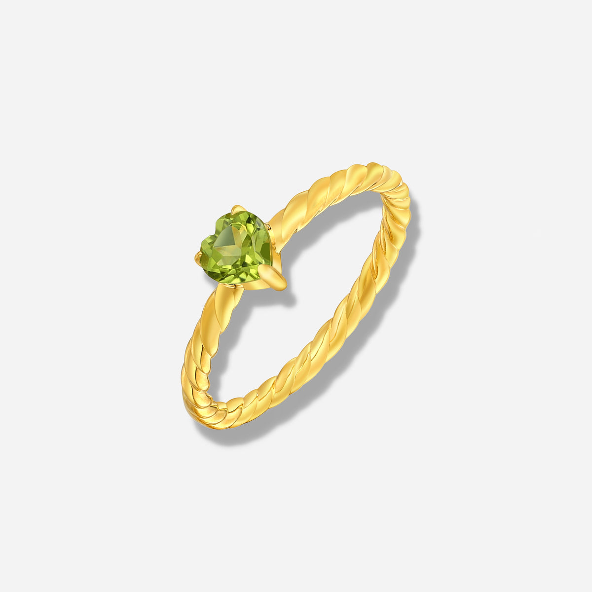 925 STERLING SILVER RING WITH PERIDOT