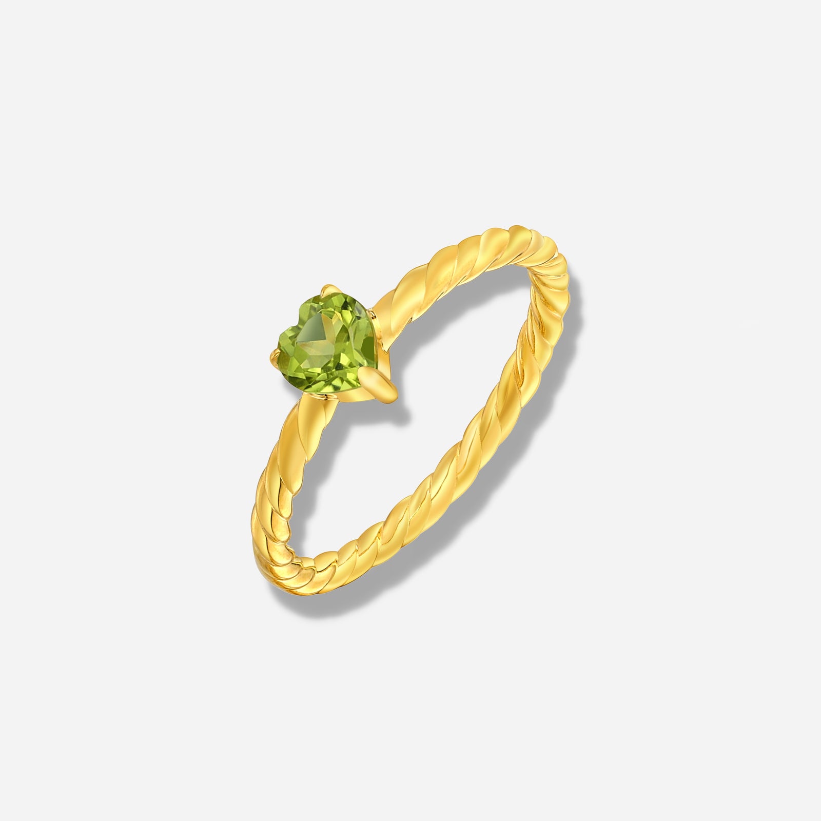 925 STERLING SILVER RING WITH PERIDOT