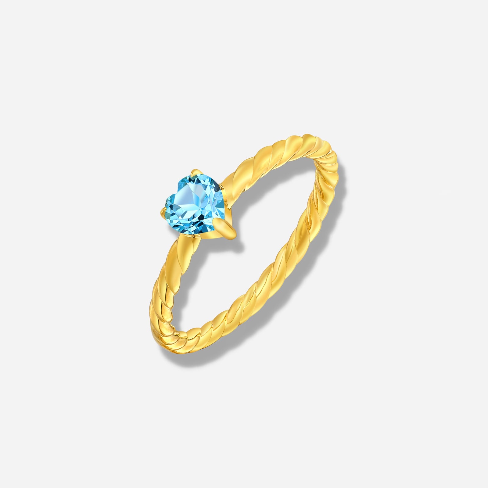 925 STERLING SILVER RING WITH SWISS BLUE TOPAZ