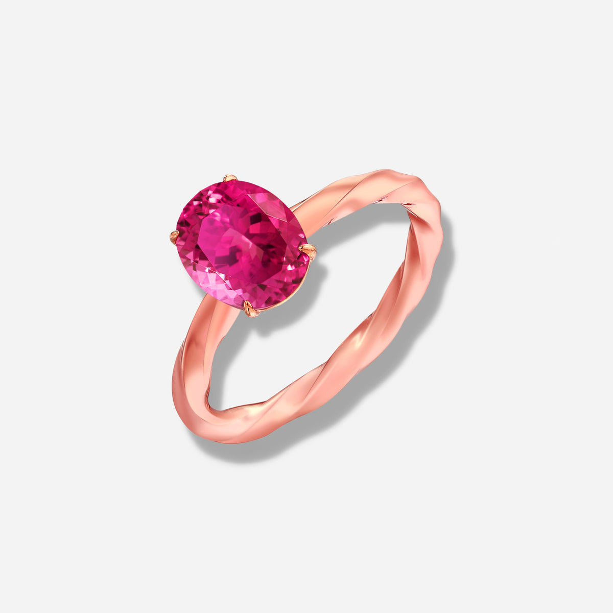 925 STERLING SILVER RING WITH PINK TOPAZ