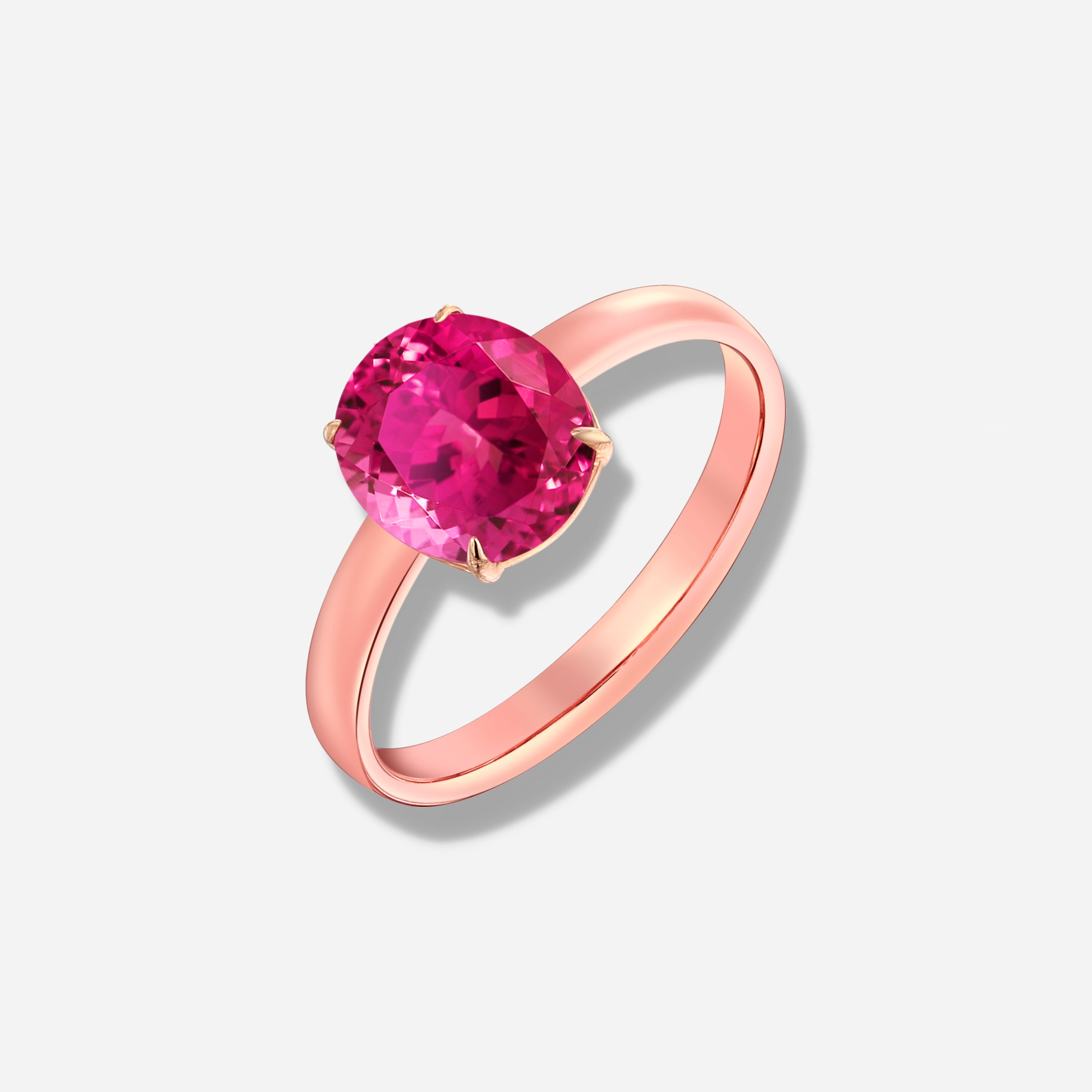 925 STERLING SILVER RING WITH PINK TOPAZ