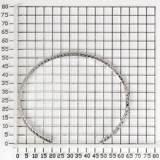 925 STERLING SILVER DIAMOND CUT CUFF BANGLE