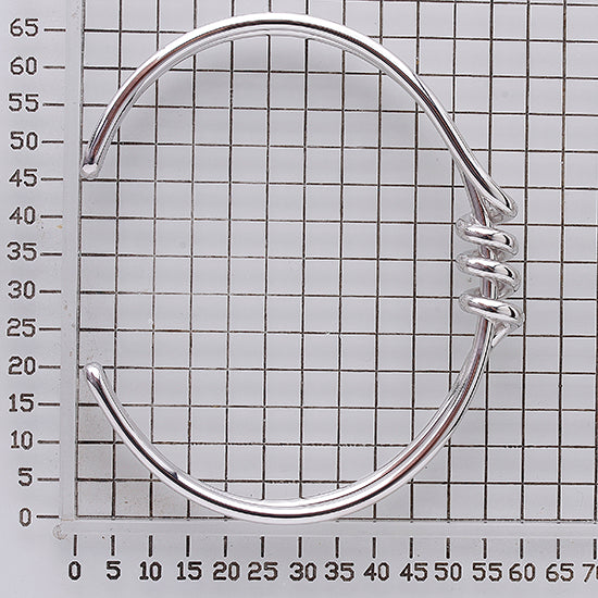 925 STERLING SILVER SPIRAL TUBE CUFF BANGLE